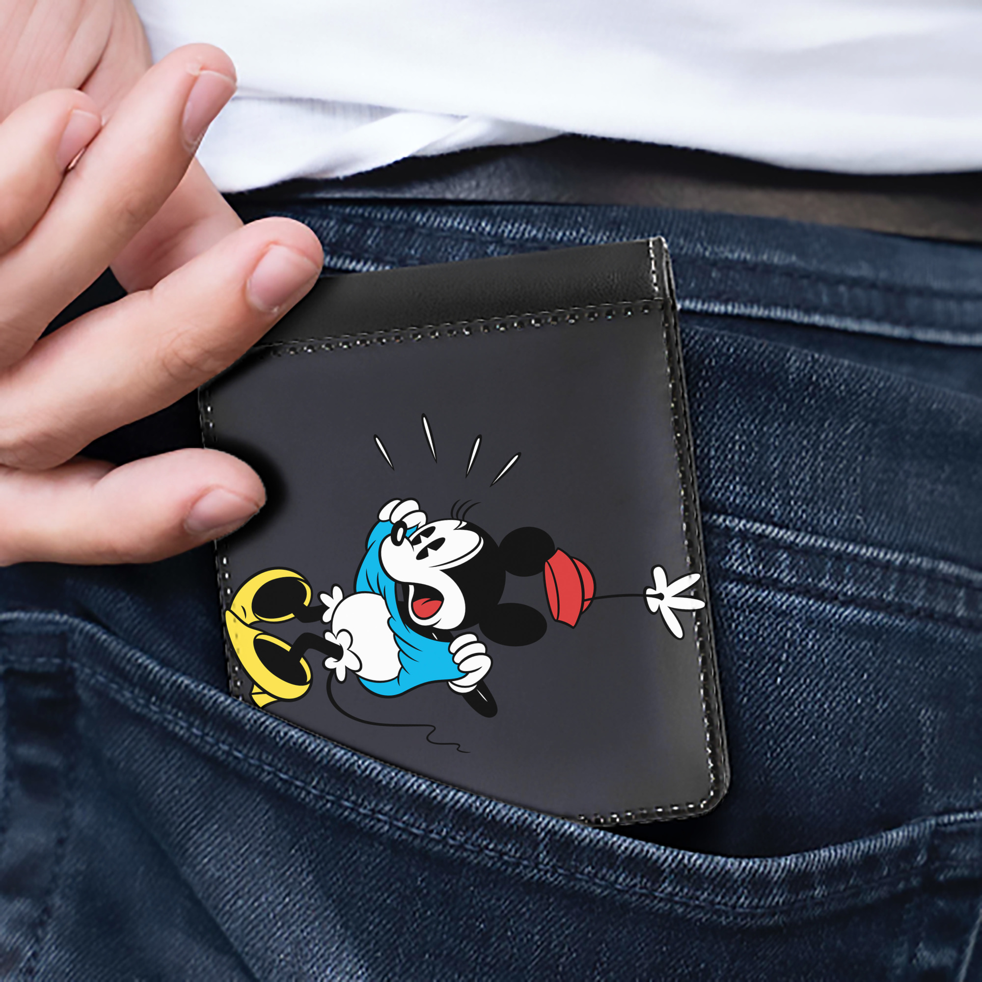 （画像用） ミッキーマウス Mickey Mouse 二つ折り革財布