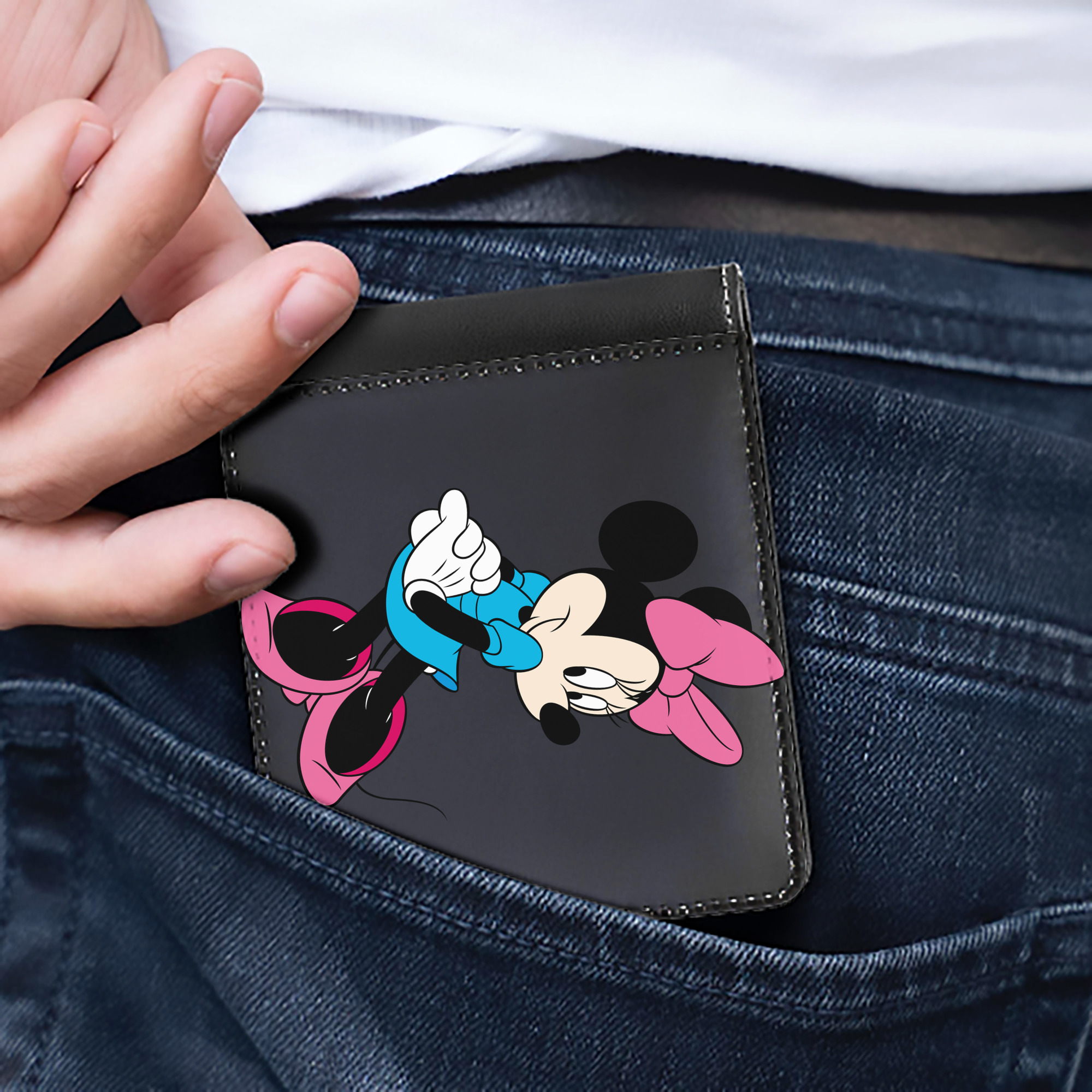（画像用） ミッキーマウス Mickey Mouse 二つ折り革財布