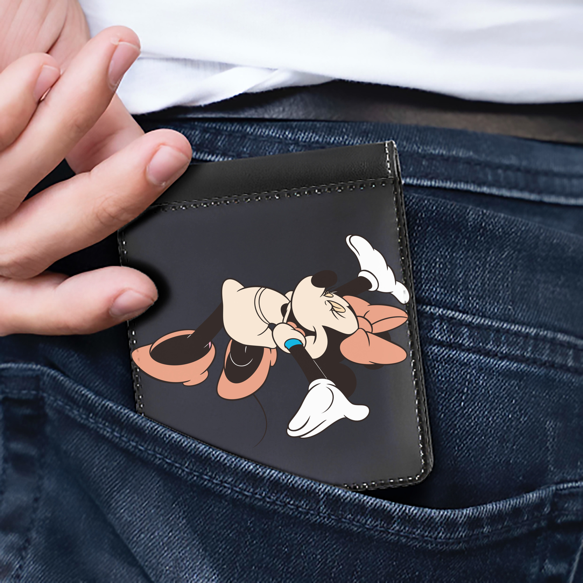 （画像用） ミッキーマウス Mickey Mouse 二つ折り革財布