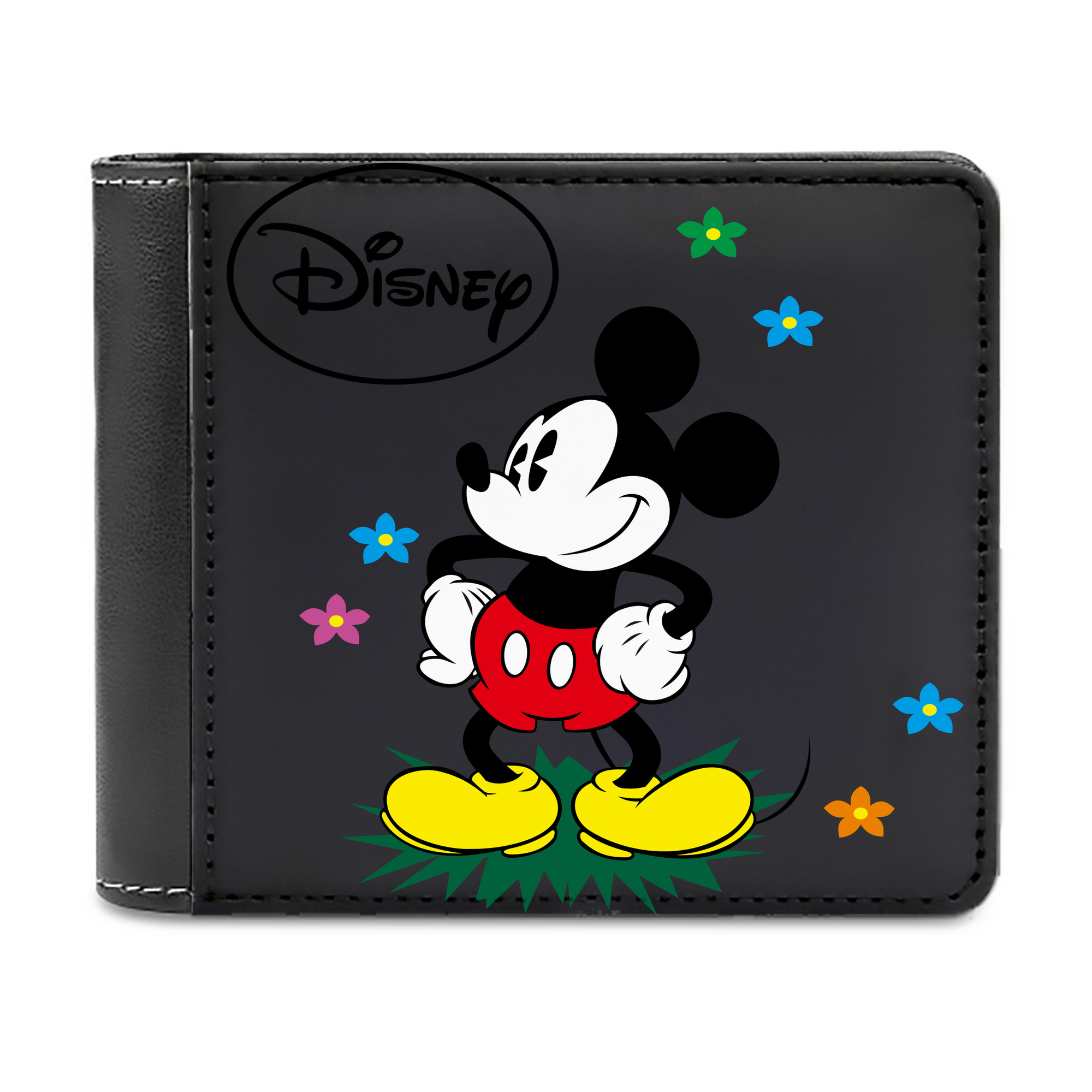 （画像用） ミッキーマウス Mickey Mouse 二つ折り革財布