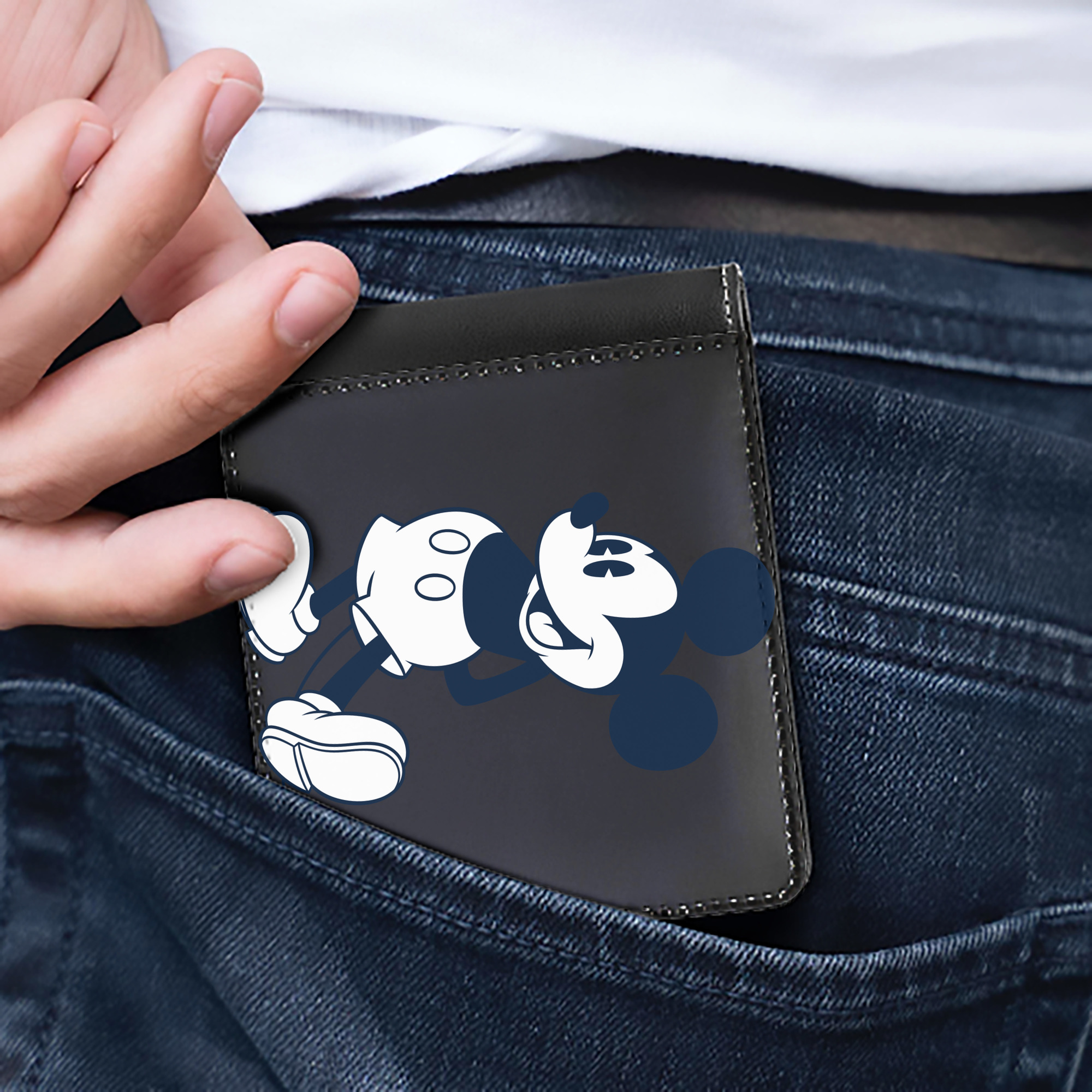 （画像用） ミッキーマウス Mickey Mouse 二つ折り革財布