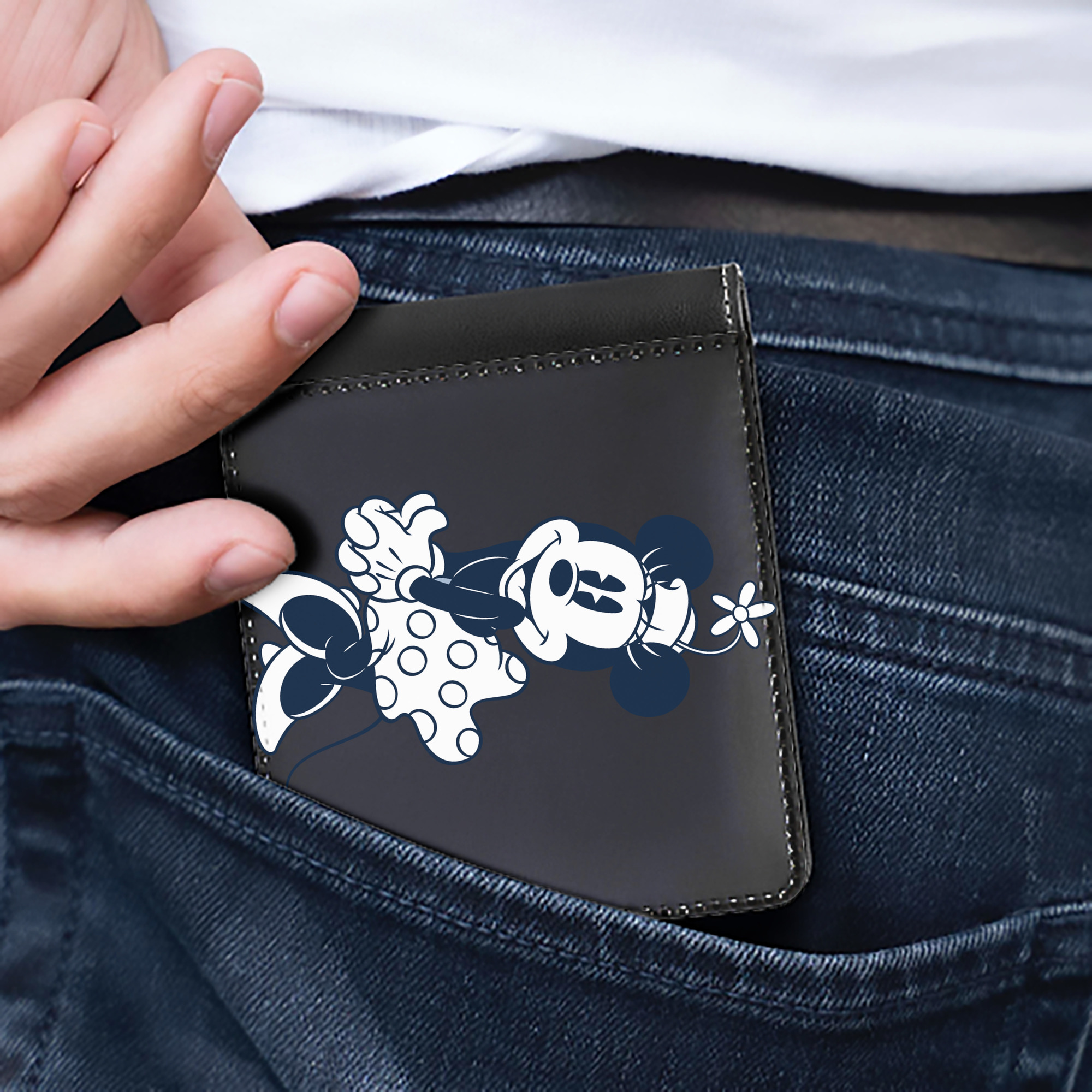 （画像用） ミッキーマウス Mickey Mouse 二つ折り革財布