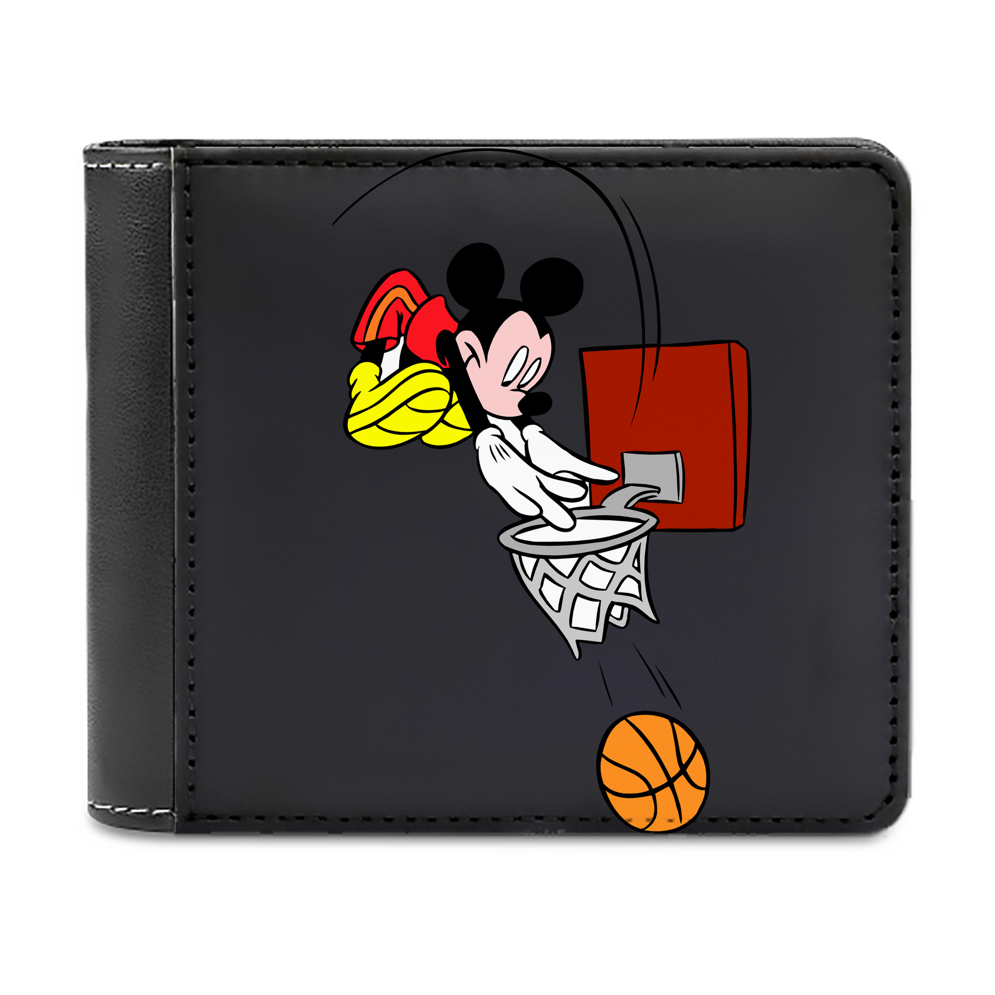 （画像用） ミッキーマウス Mickey Mouse 二つ折り革財布
