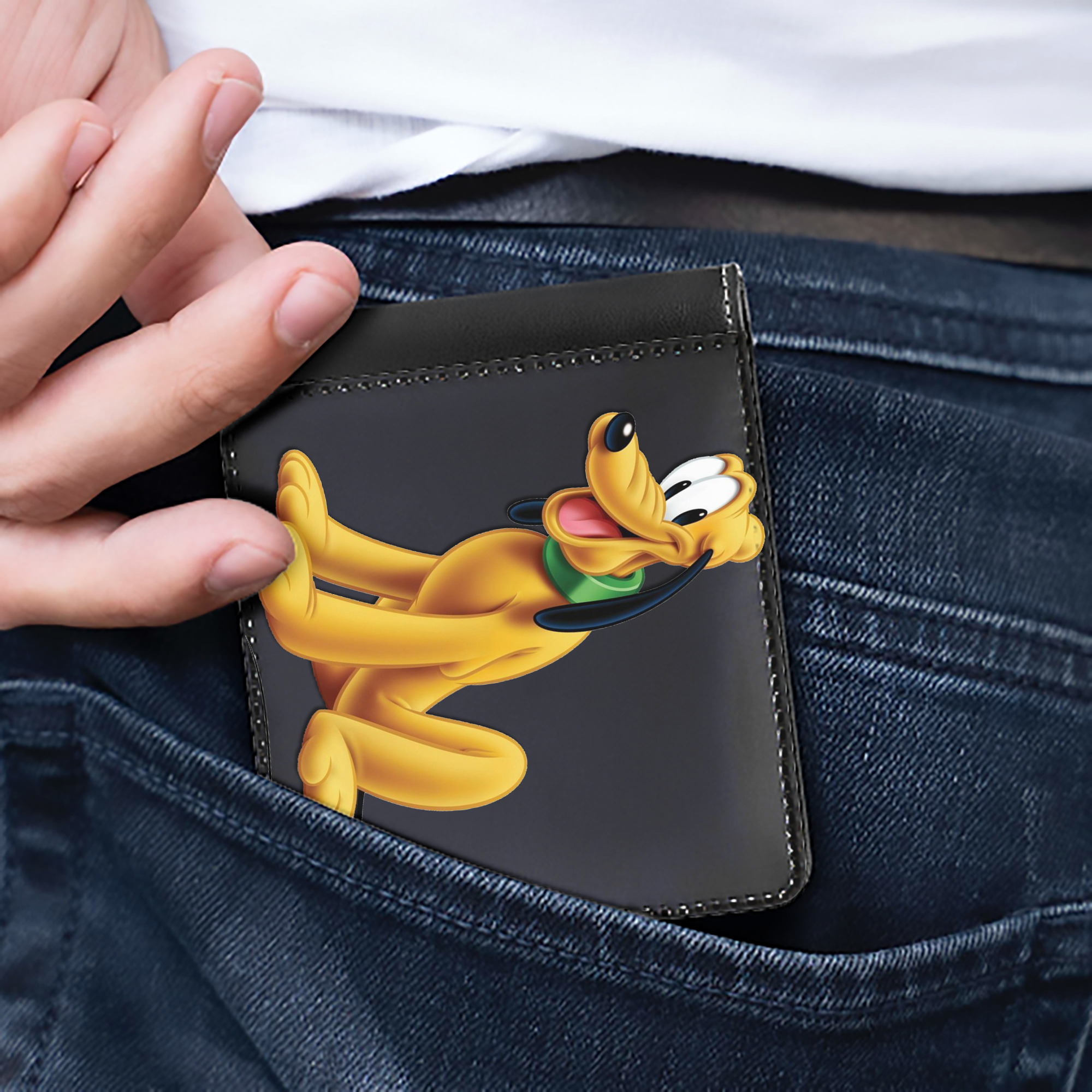 （画像用） ミッキーマウス Mickey Mouse 二つ折り革財布
