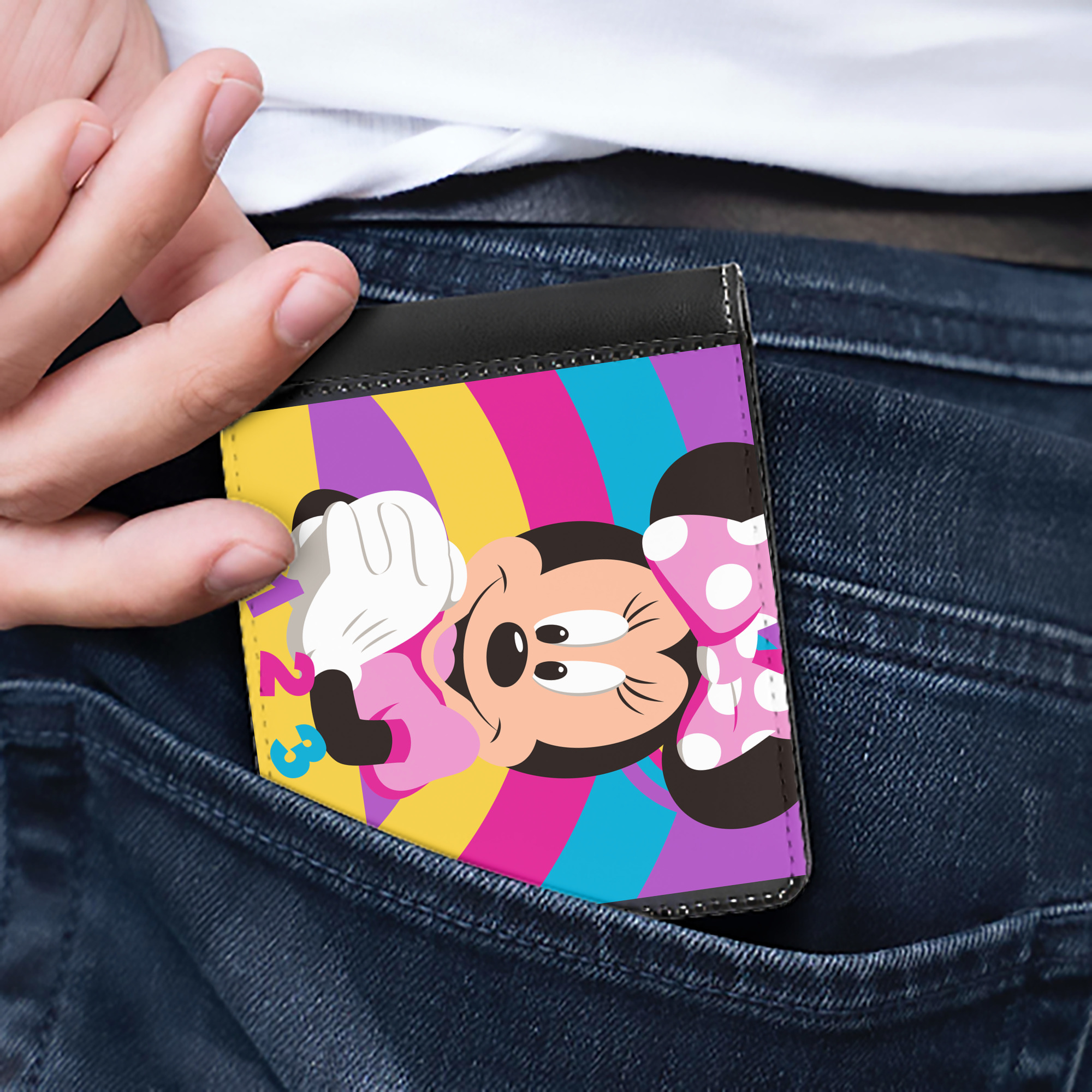 （画像用） ミッキーマウス Mickey Mouse 二つ折り革財布