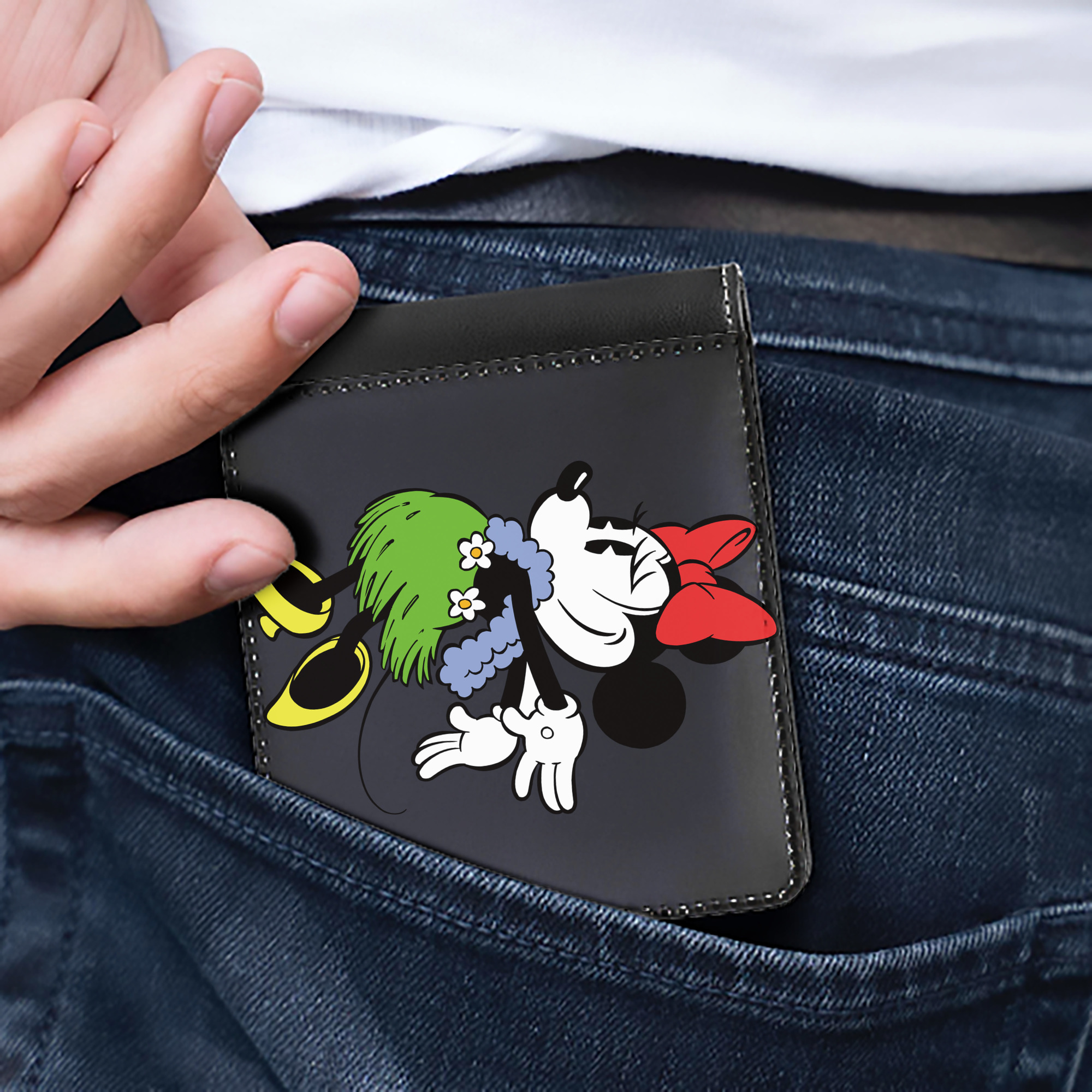 （画像用） ミッキーマウス Mickey Mouse 二つ折り革財布