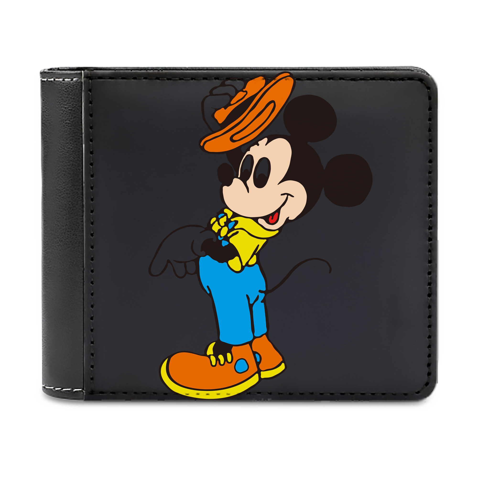 （画像用） ミッキーマウス Mickey Mouse 二つ折り革財布