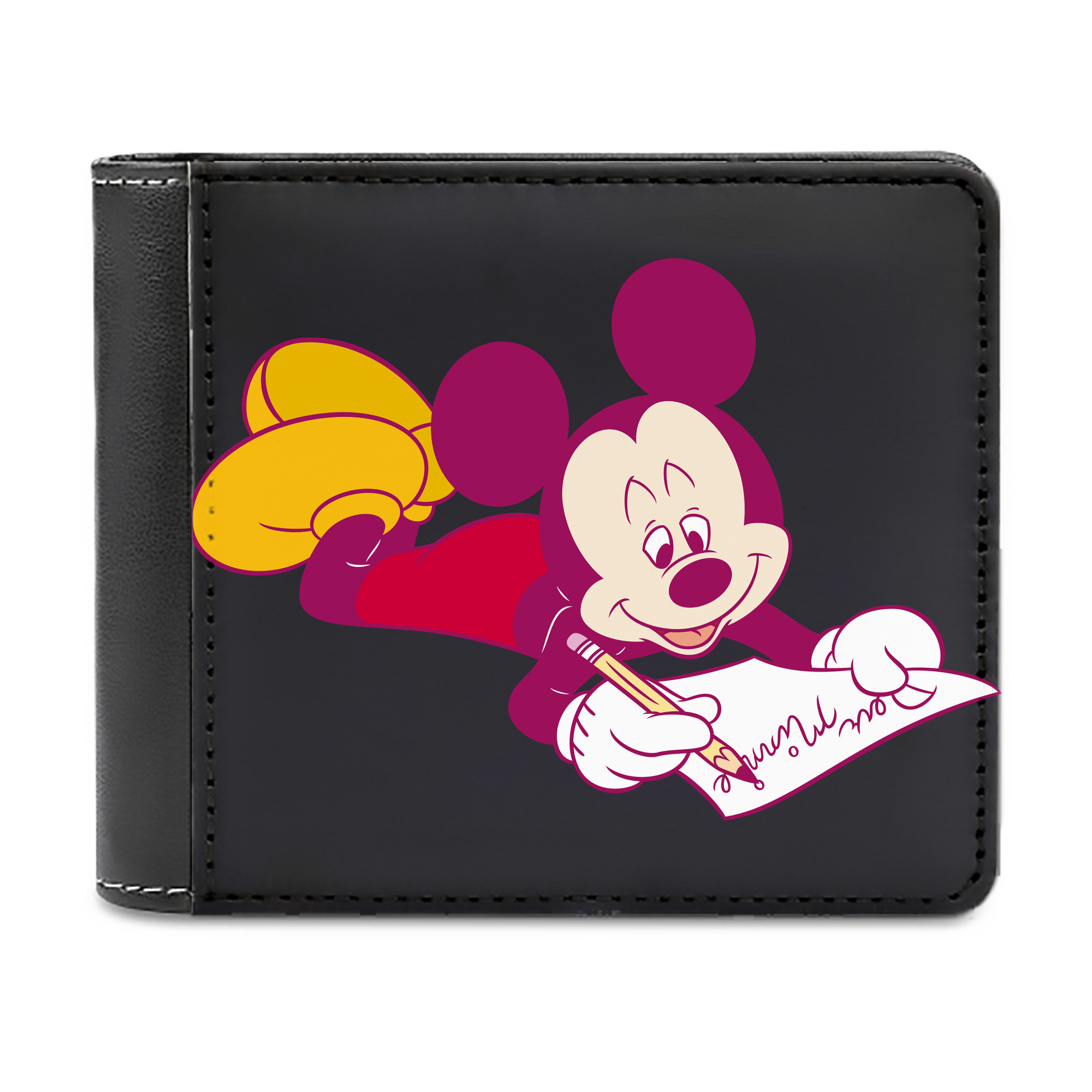 （画像用） ミッキーマウス Mickey Mouse 二つ折り革財布