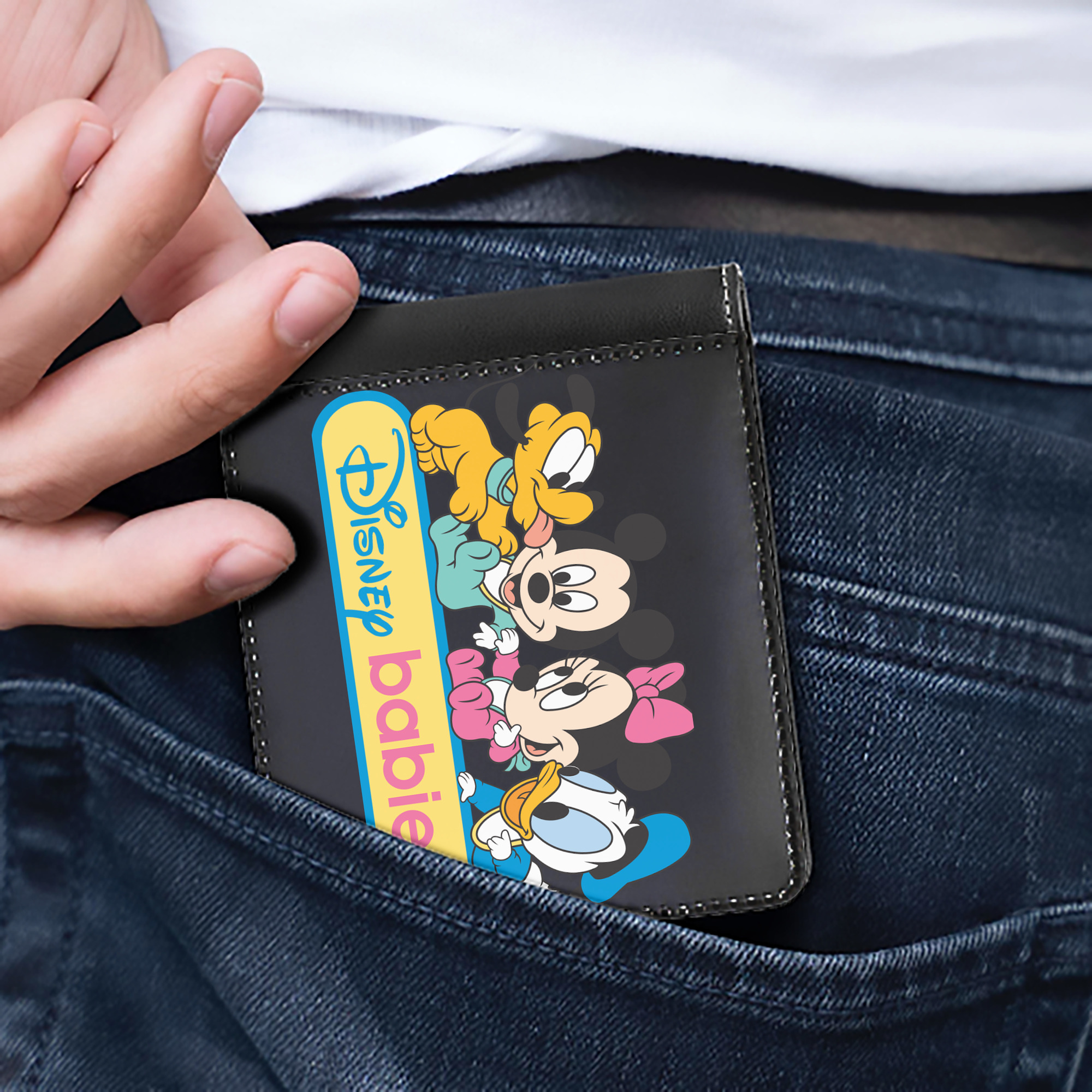 （画像用） ミッキーマウス Mickey Mouse 二つ折り革財布