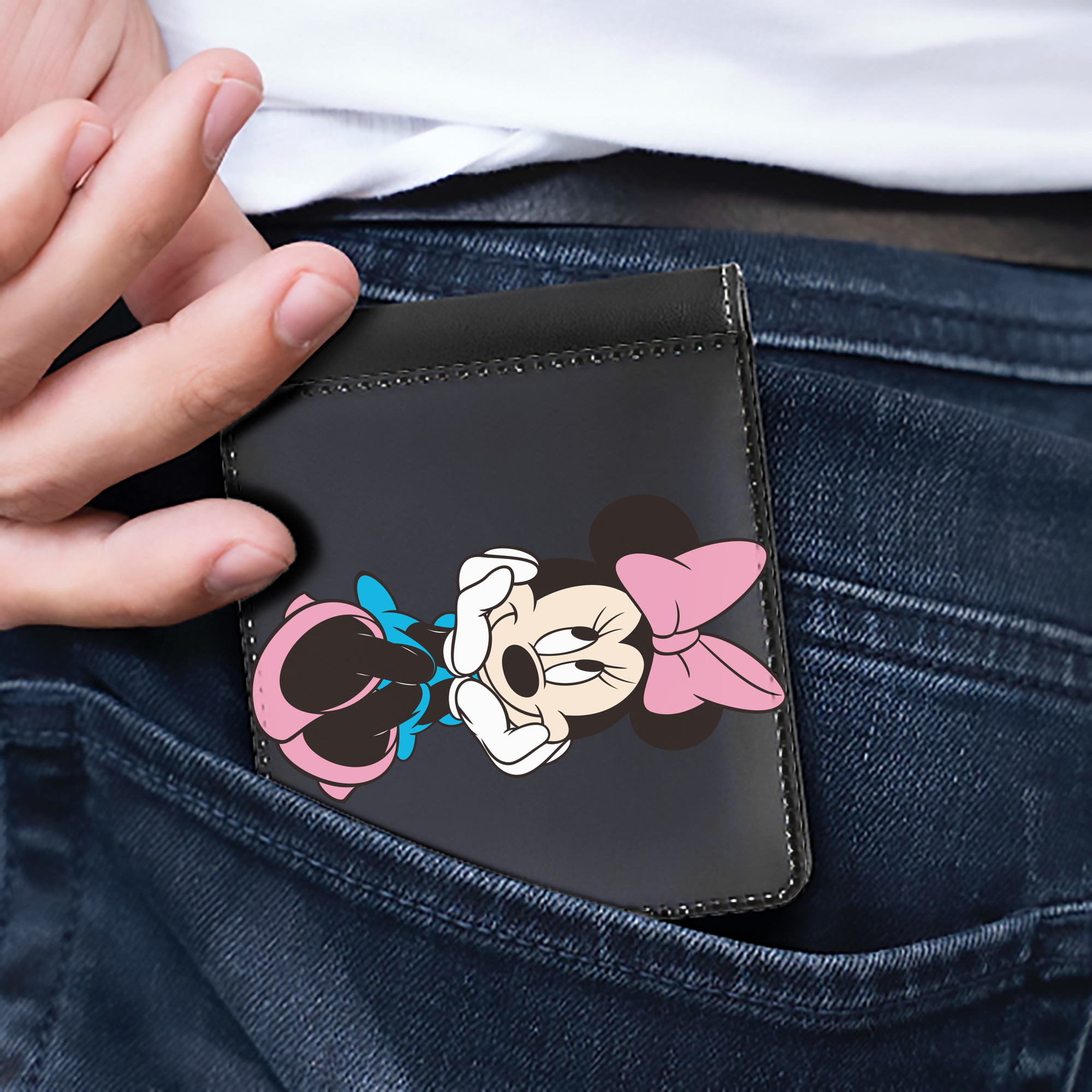 （画像用） ミッキーマウス Mickey Mouse 二つ折り革財布