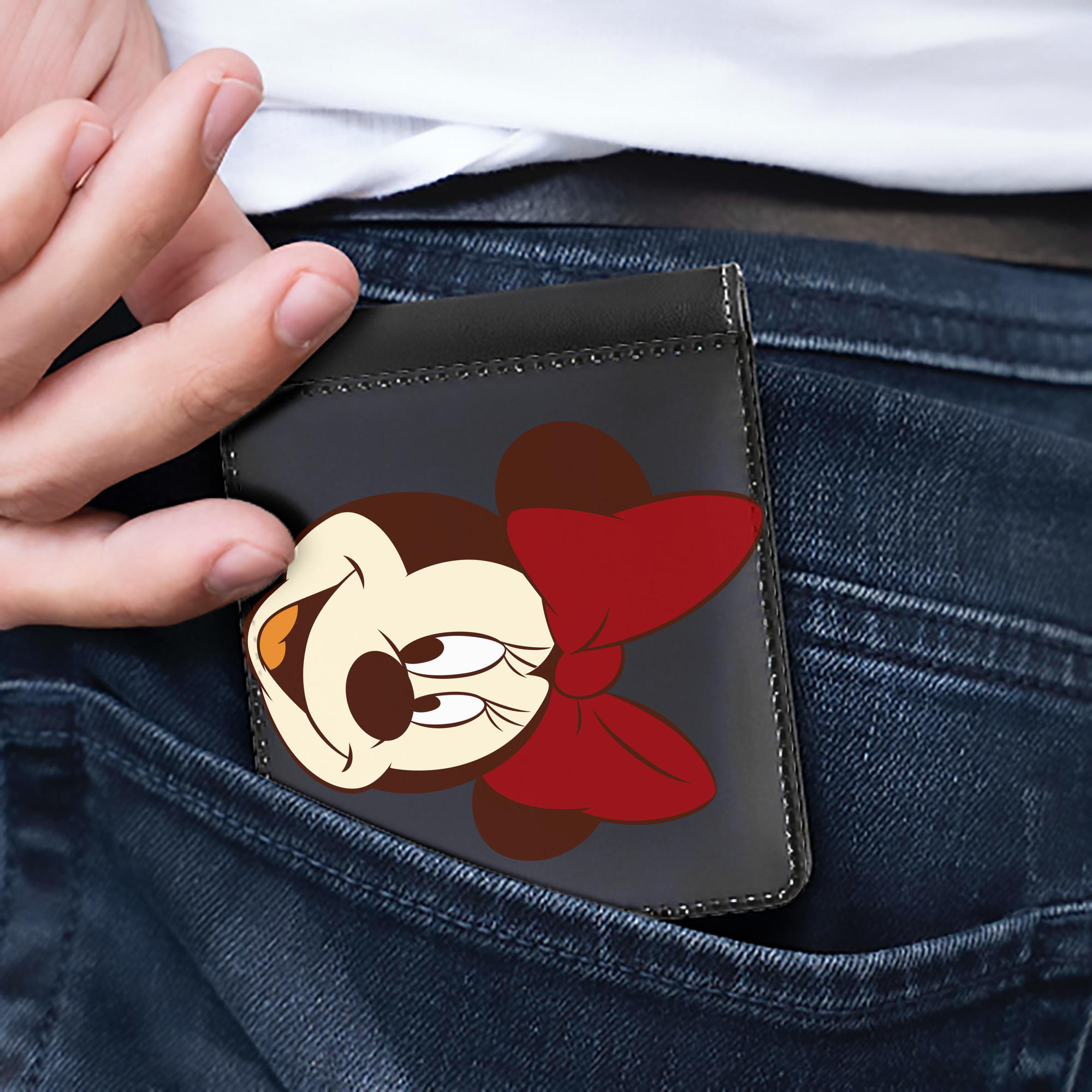 （画像用） ミッキーマウス Mickey Mouse 二つ折り革財布