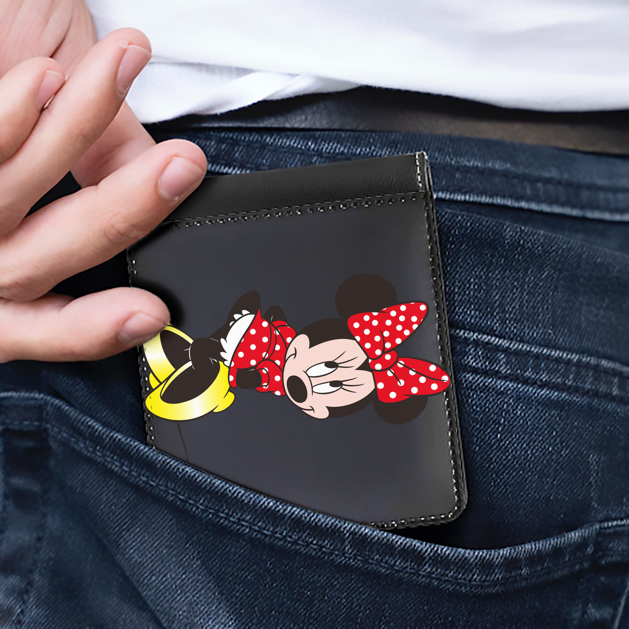 （画像用） ミッキーマウス Mickey Mouse 二つ折り革財布