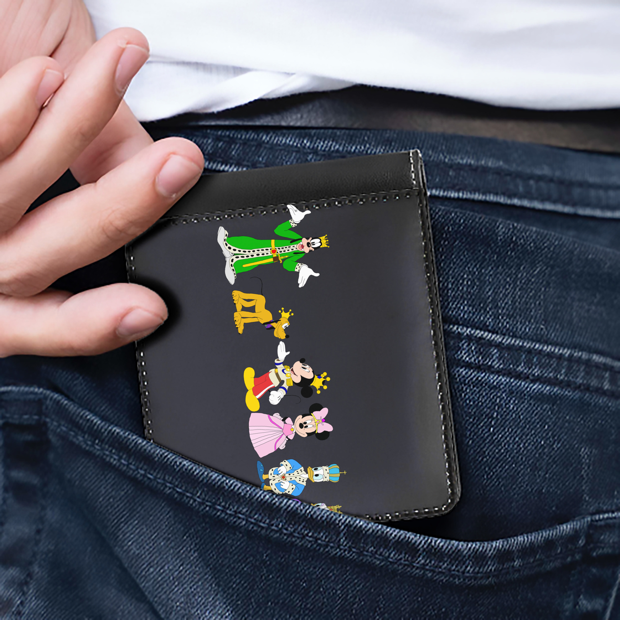 （画像用） ミッキーマウス Mickey Mouse 二つ折り革財布