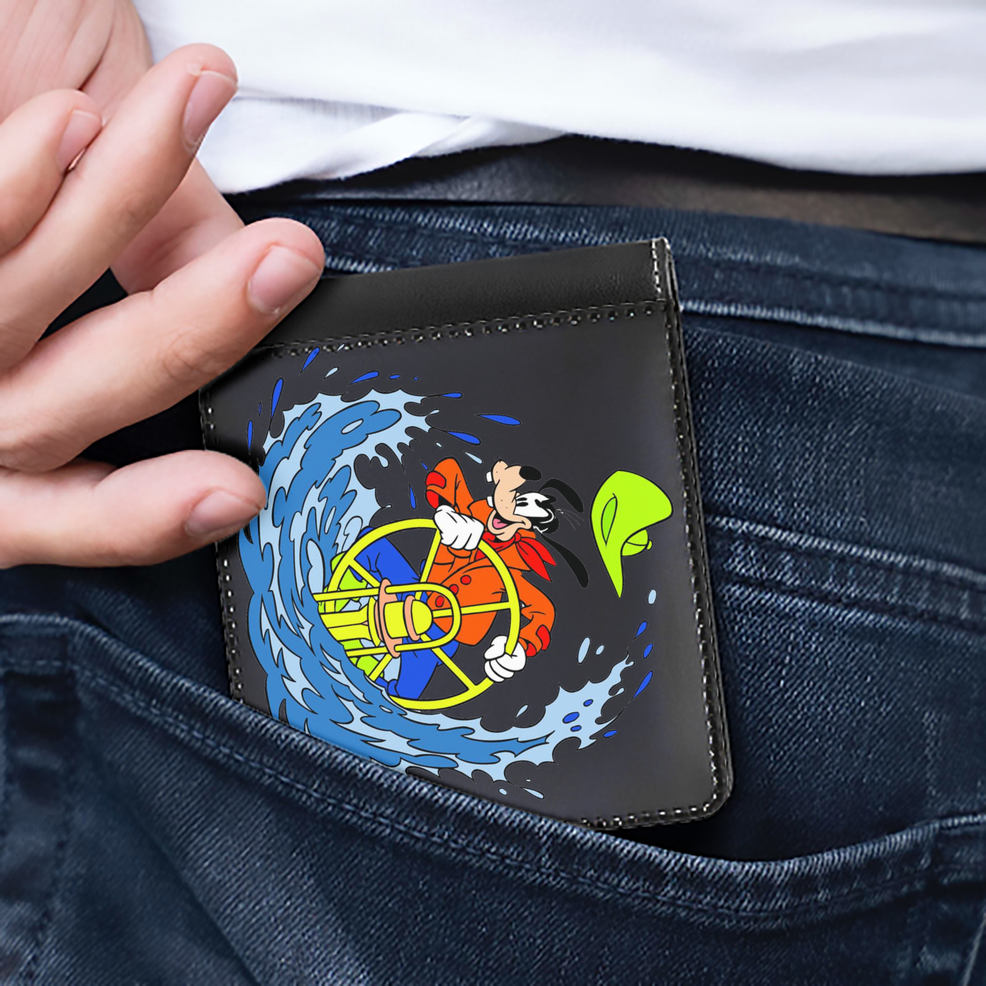 （画像用） ミッキーマウス Mickey Mouse 二つ折り革財布