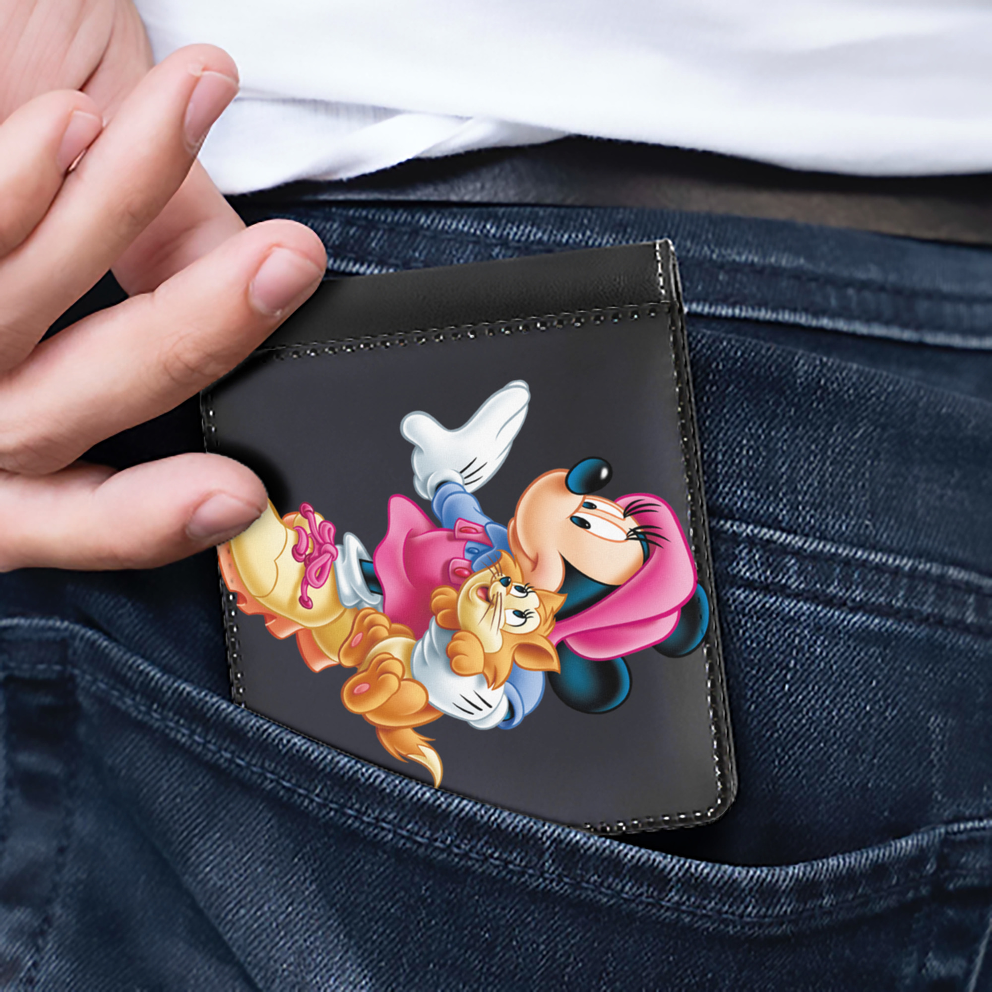 （画像用） ミッキーマウス Mickey Mouse 二つ折り革財布