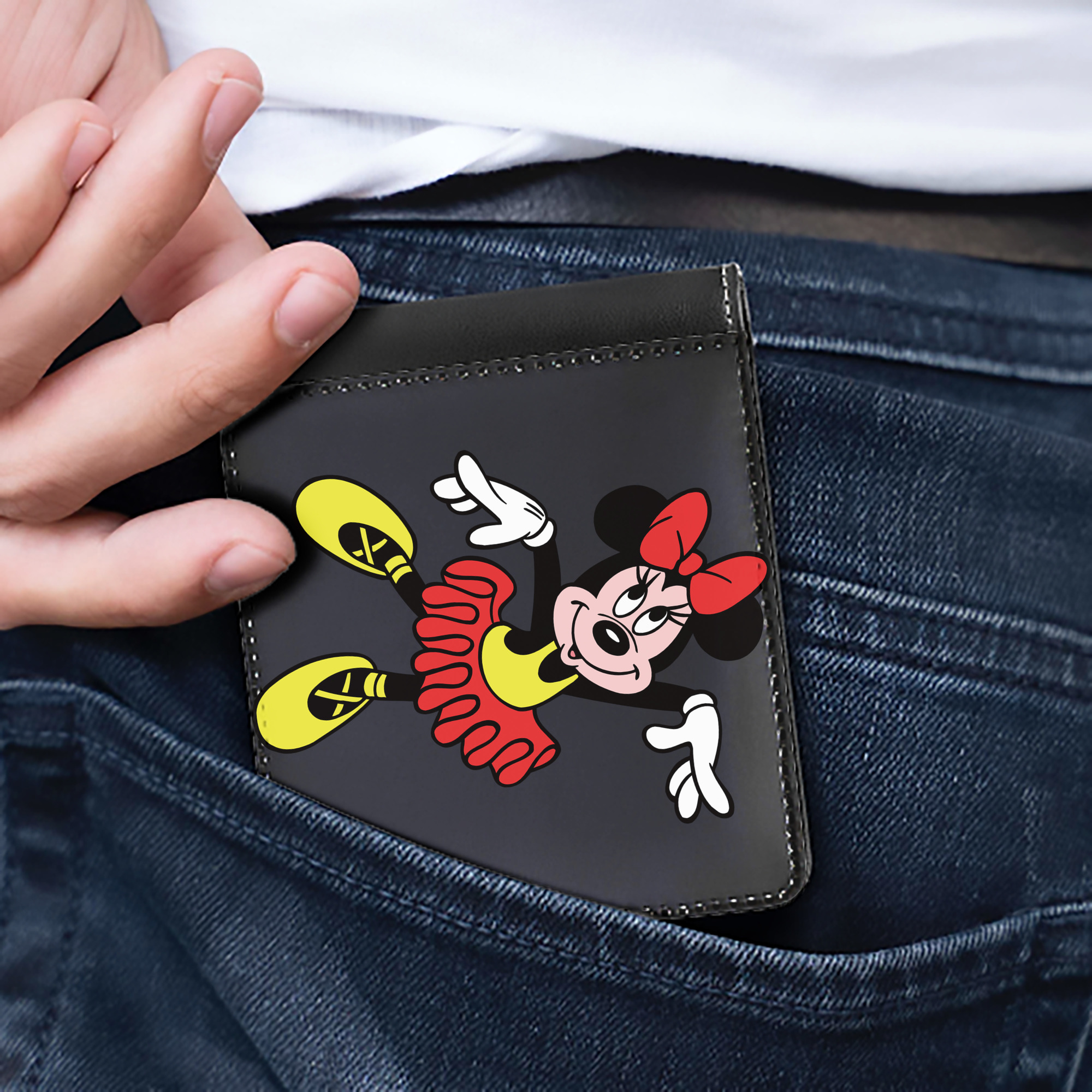 （画像用） ミッキーマウス Mickey Mouse 二つ折り革財布