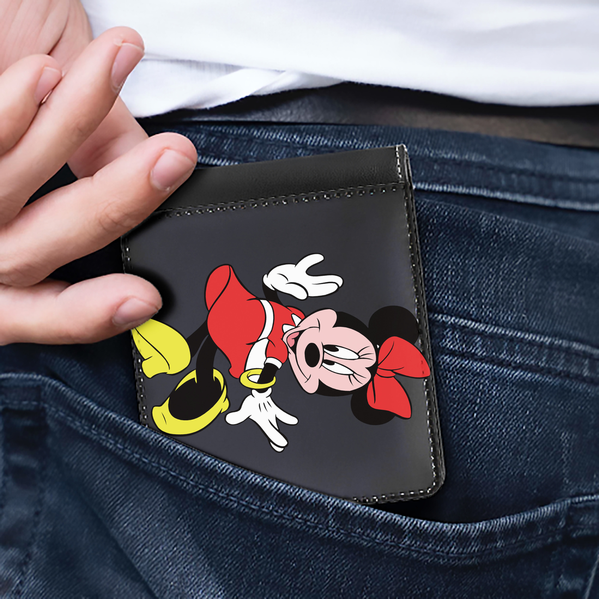 （画像用） ミッキーマウス Mickey Mouse 二つ折り革財布