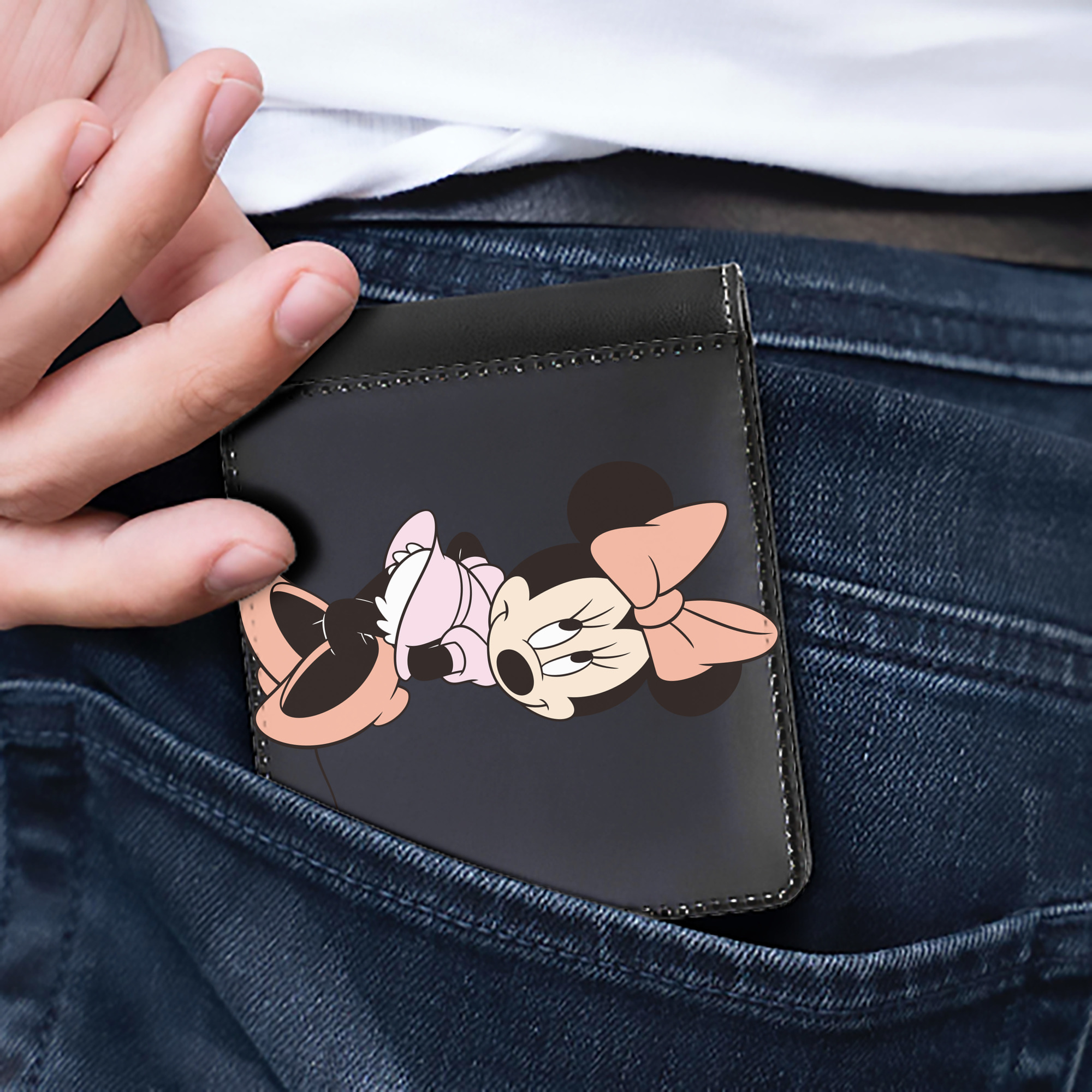 （画像用） ミッキーマウス Mickey Mouse 二つ折り革財布