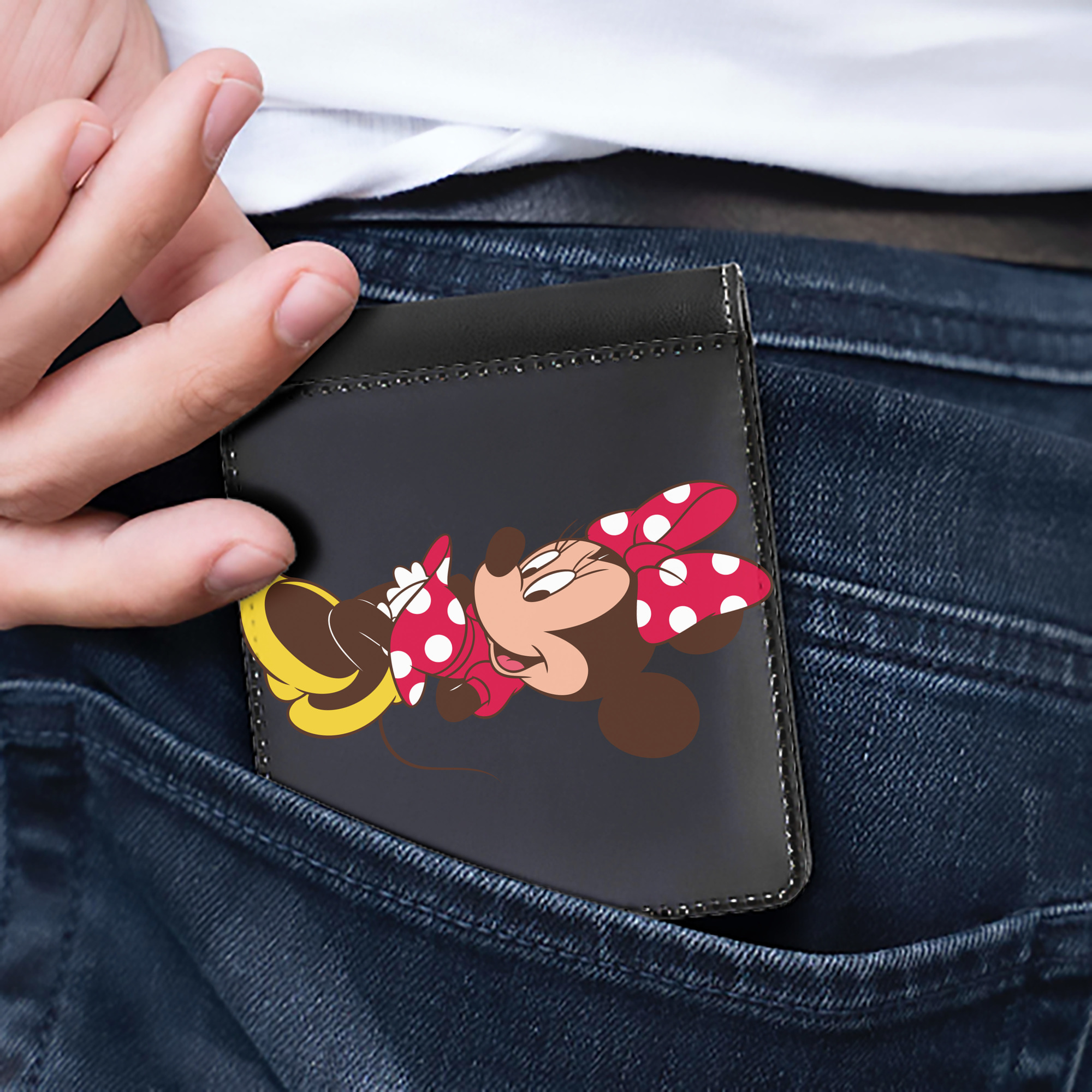 （画像用） ミッキーマウス Mickey Mouse 二つ折り革財布