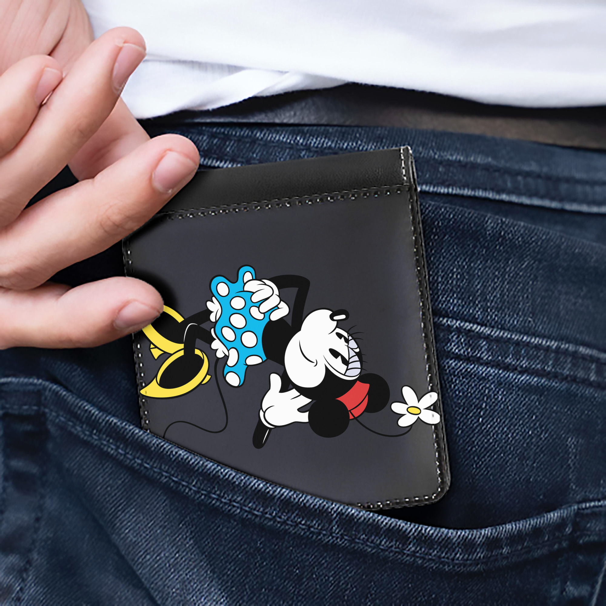 （画像用） ミッキーマウス Mickey Mouse 二つ折り革財布