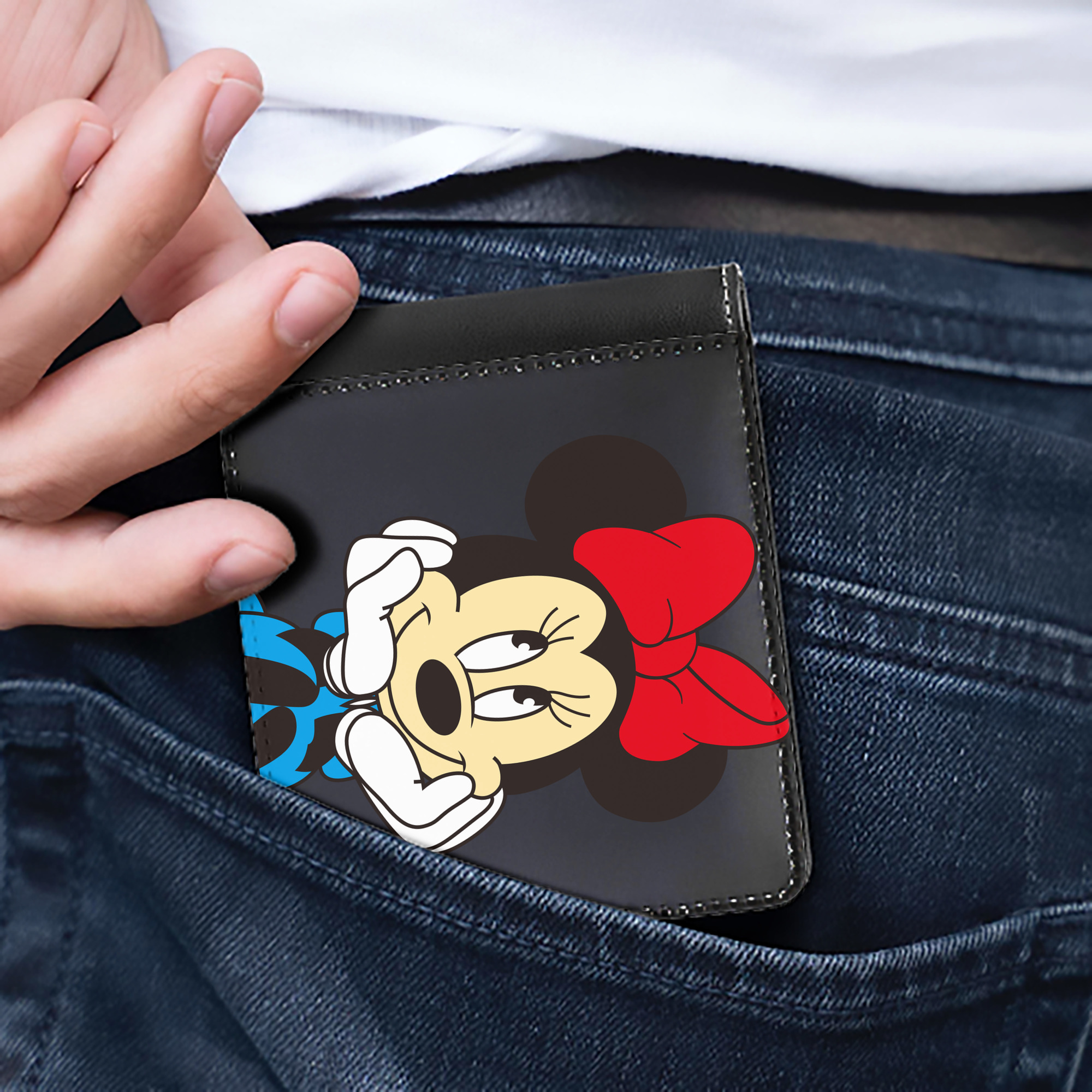 （画像用） ミッキーマウス Mickey Mouse 二つ折り革財布