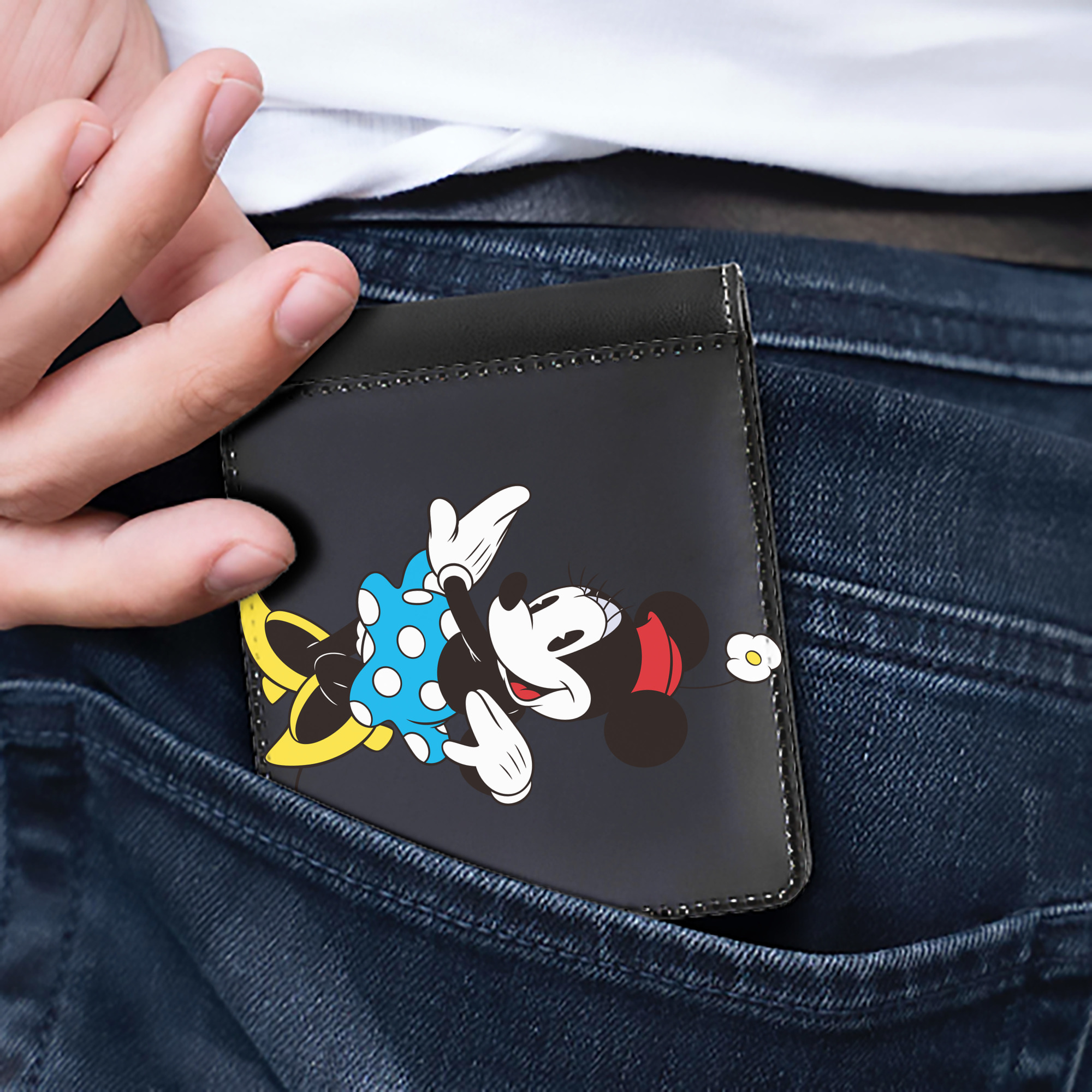 （画像用） ミッキーマウス Mickey Mouse 二つ折り革財布