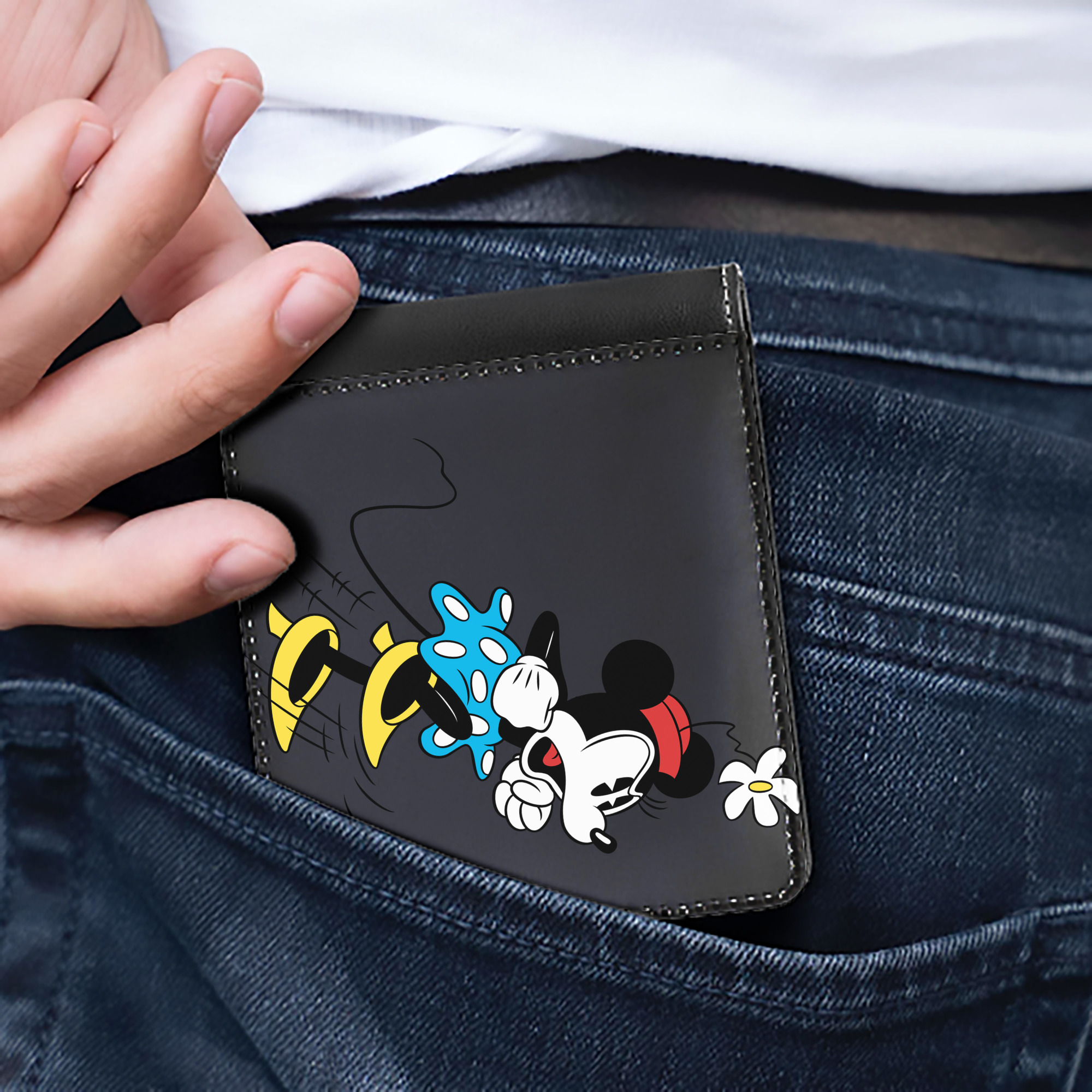 （画像用） ミッキーマウス Mickey Mouse 二つ折り革財布