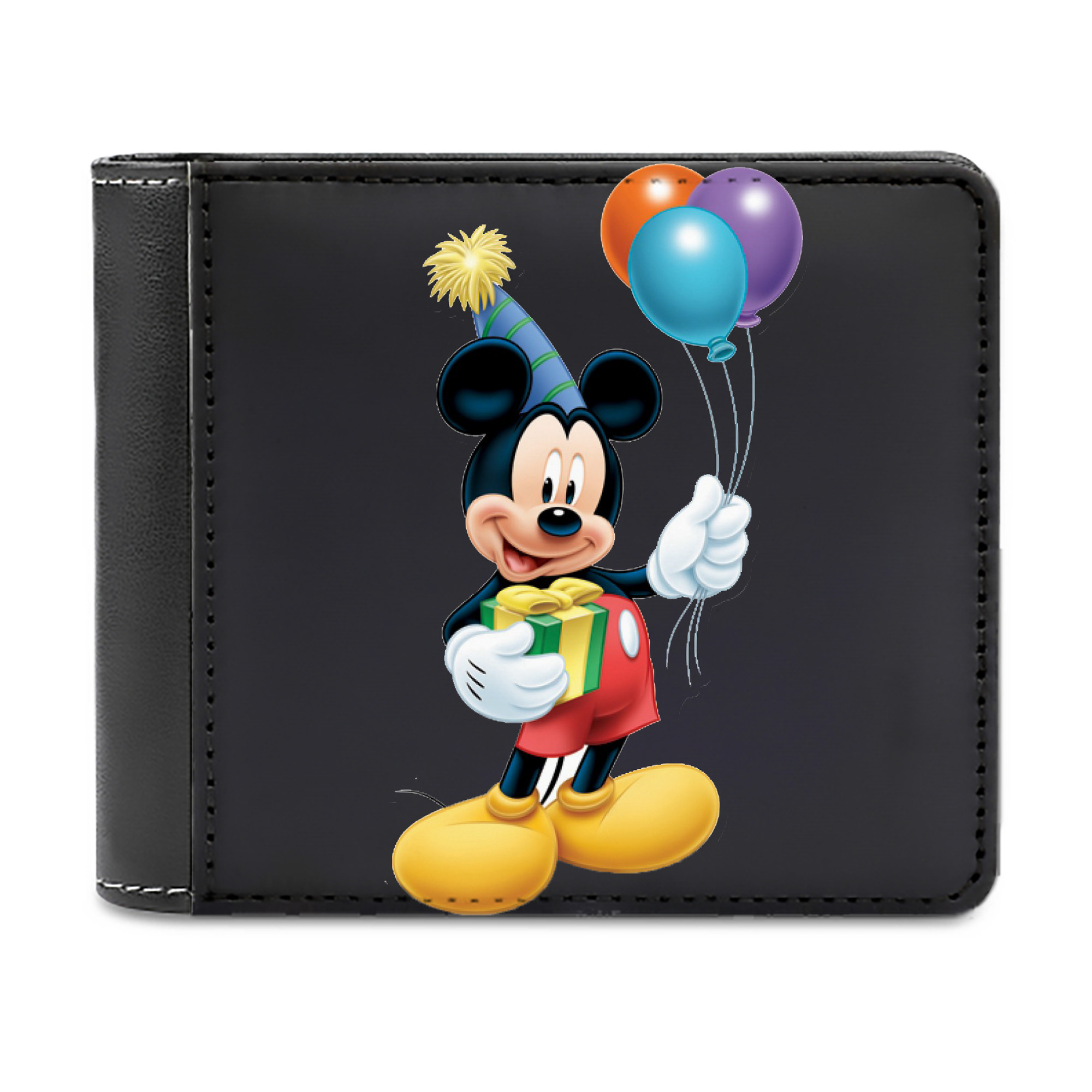 （画像用） ミッキーマウス Mickey Mouse 二つ折り革財布