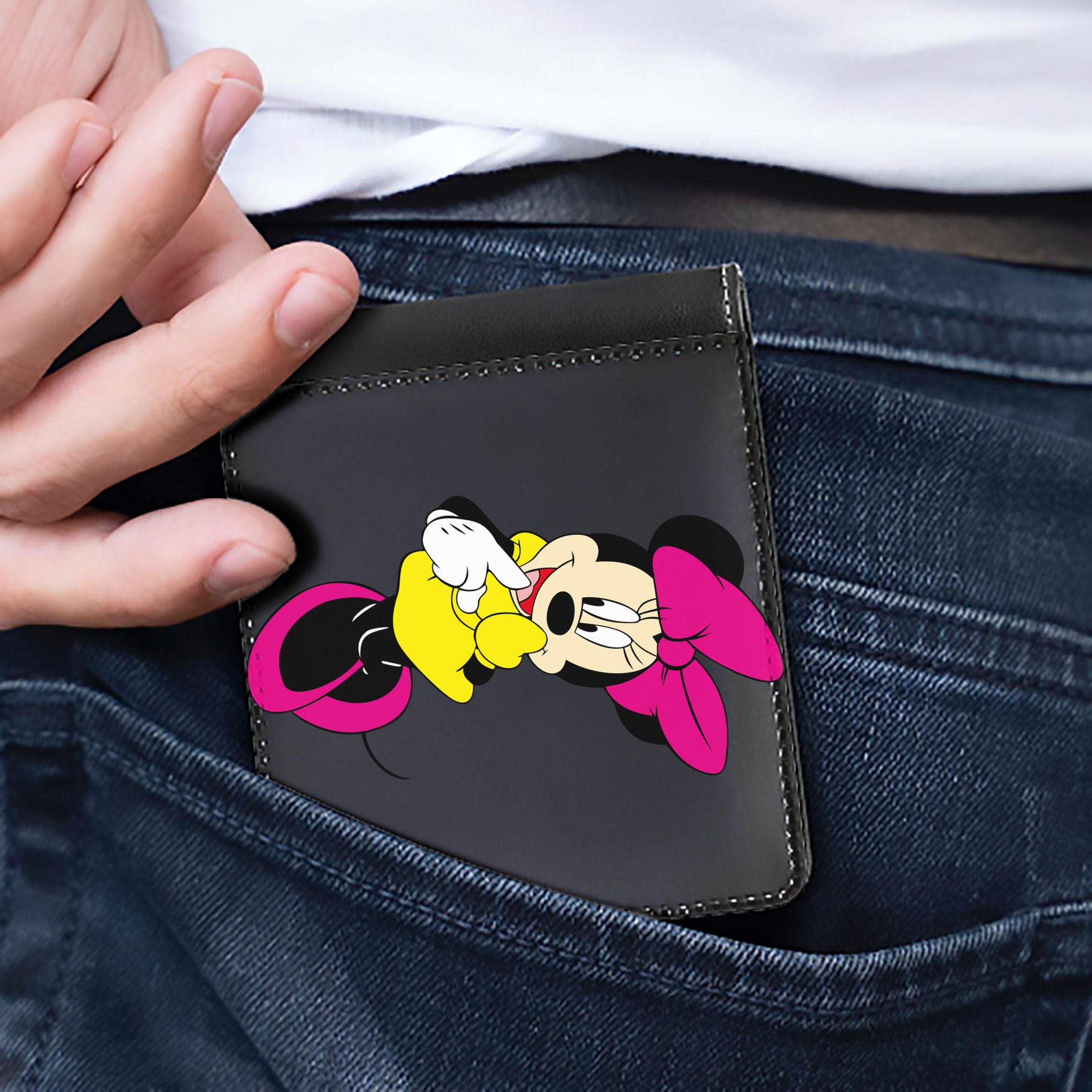 （画像用） ミッキーマウス Mickey Mouse 二つ折り革財布