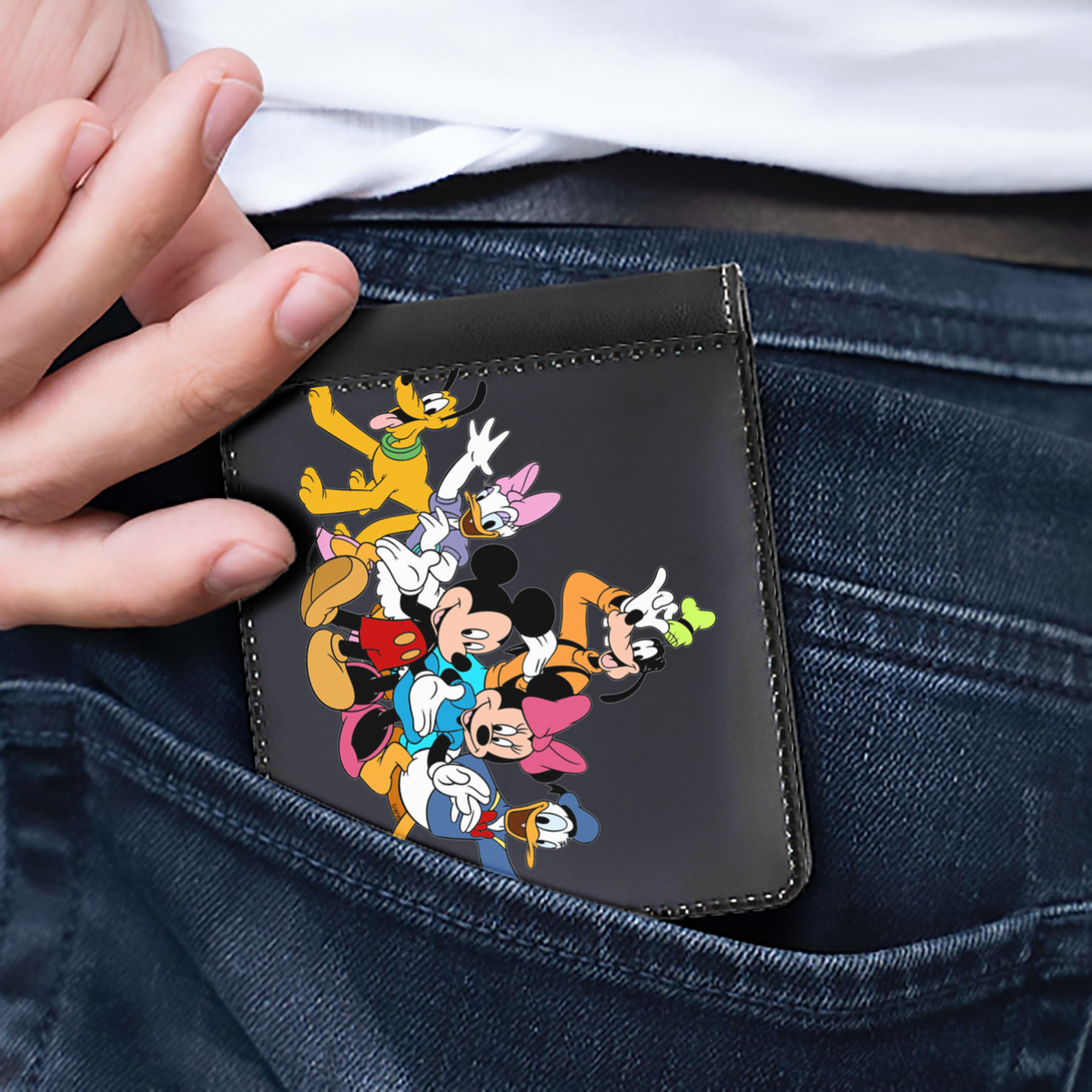 （画像用） ミッキーマウス Mickey Mouse 二つ折り革財布
