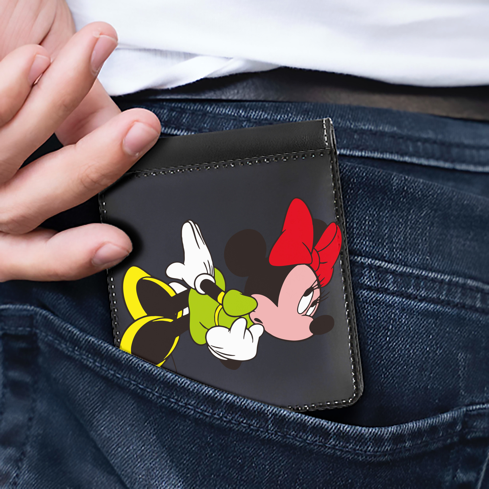 （画像用） ミッキーマウス Mickey Mouse 二つ折り革財布