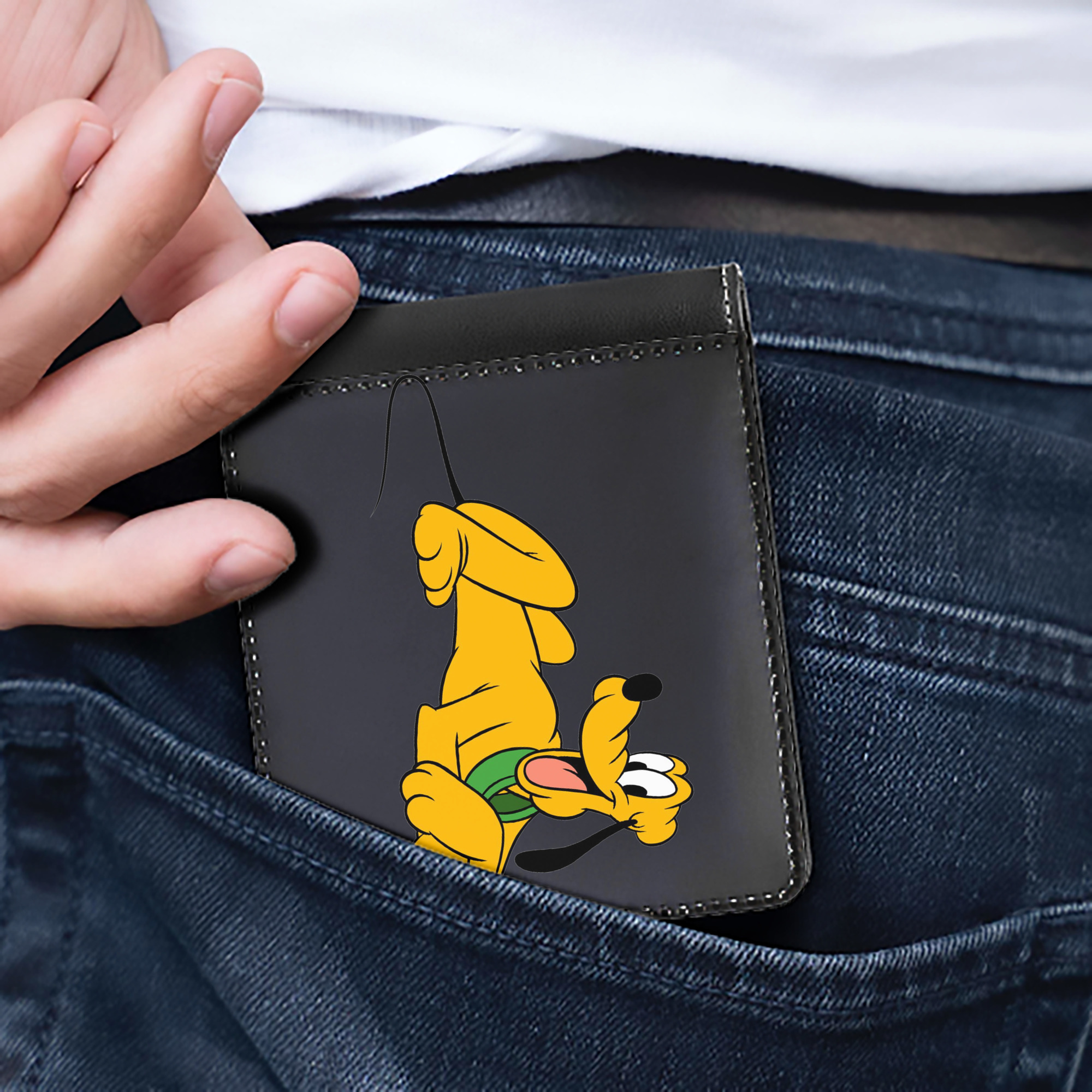 （画像用） ミッキーマウス Mickey Mouse 二つ折り革財布