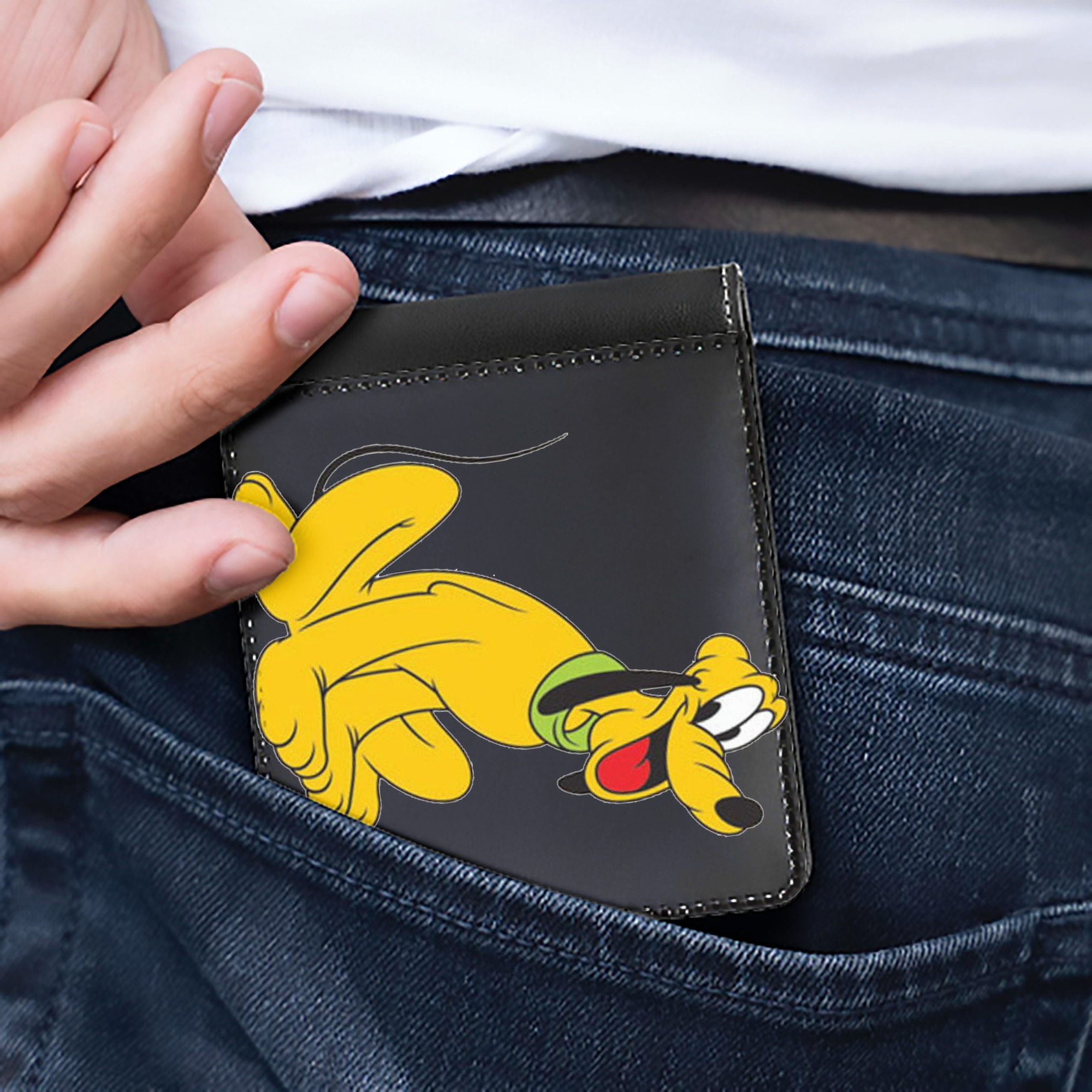 （画像用） ミッキーマウス Mickey Mouse 二つ折り革財布