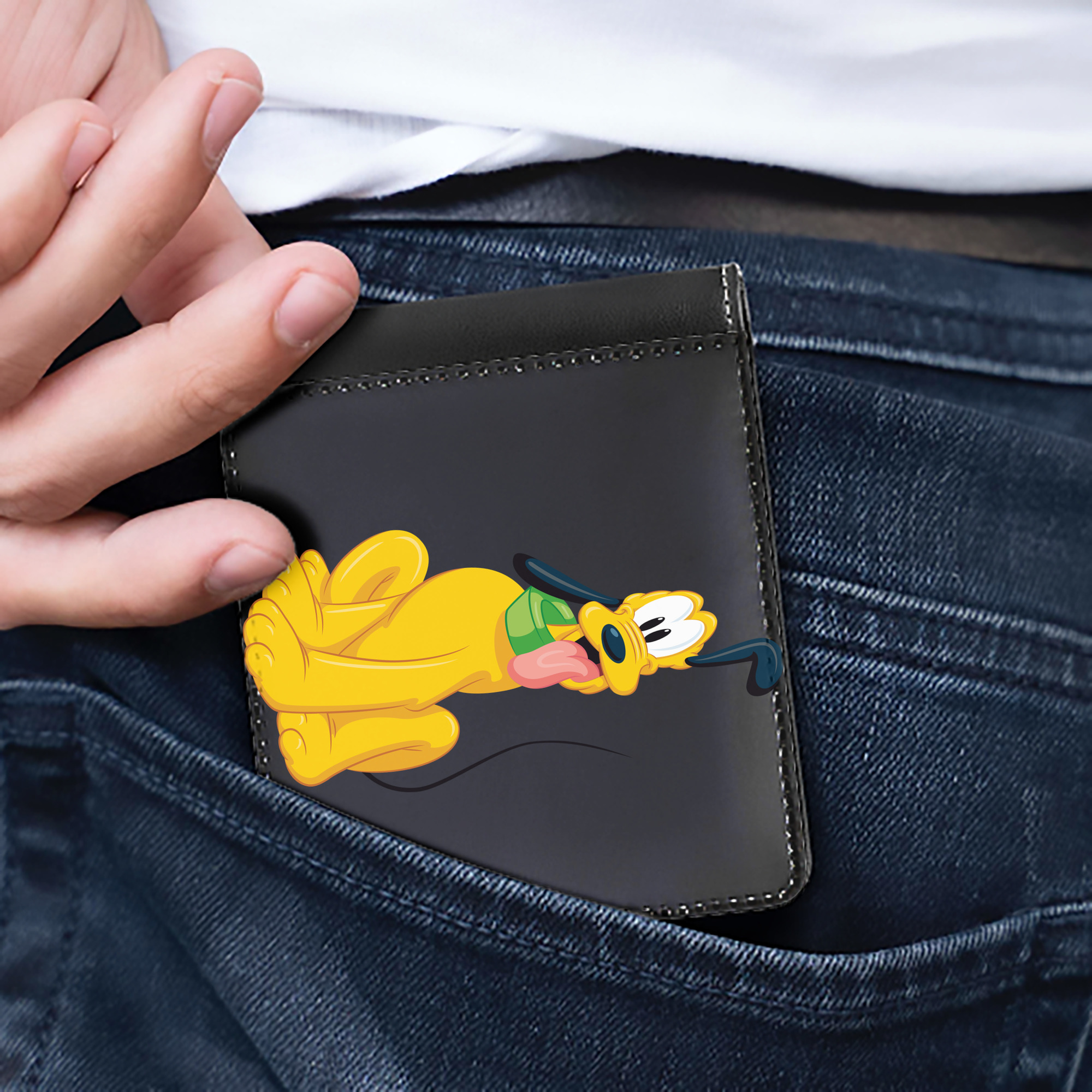 （画像用） ミッキーマウス Mickey Mouse 二つ折り革財布