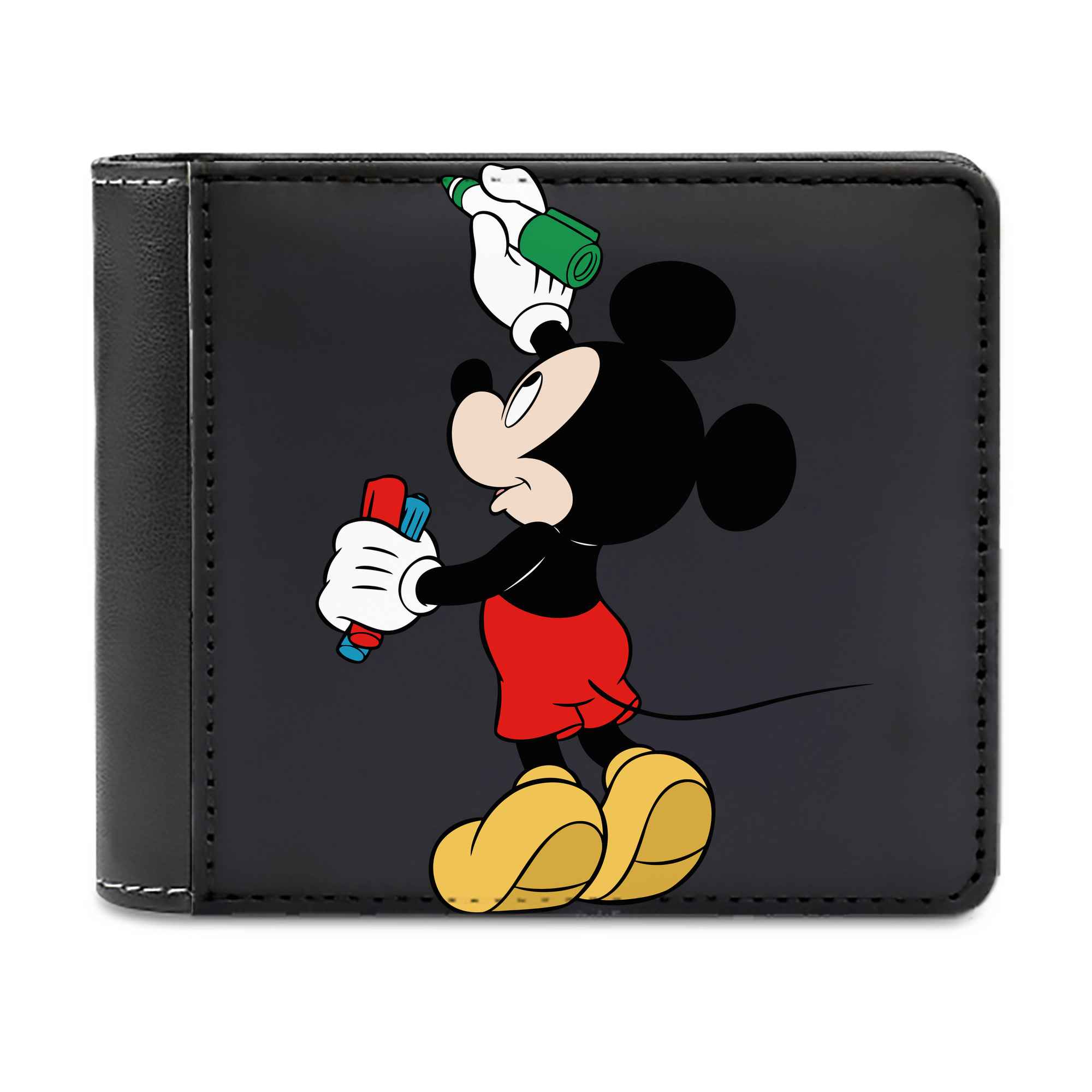 （画像用） ミッキーマウス Mickey Mouse 二つ折り革財布