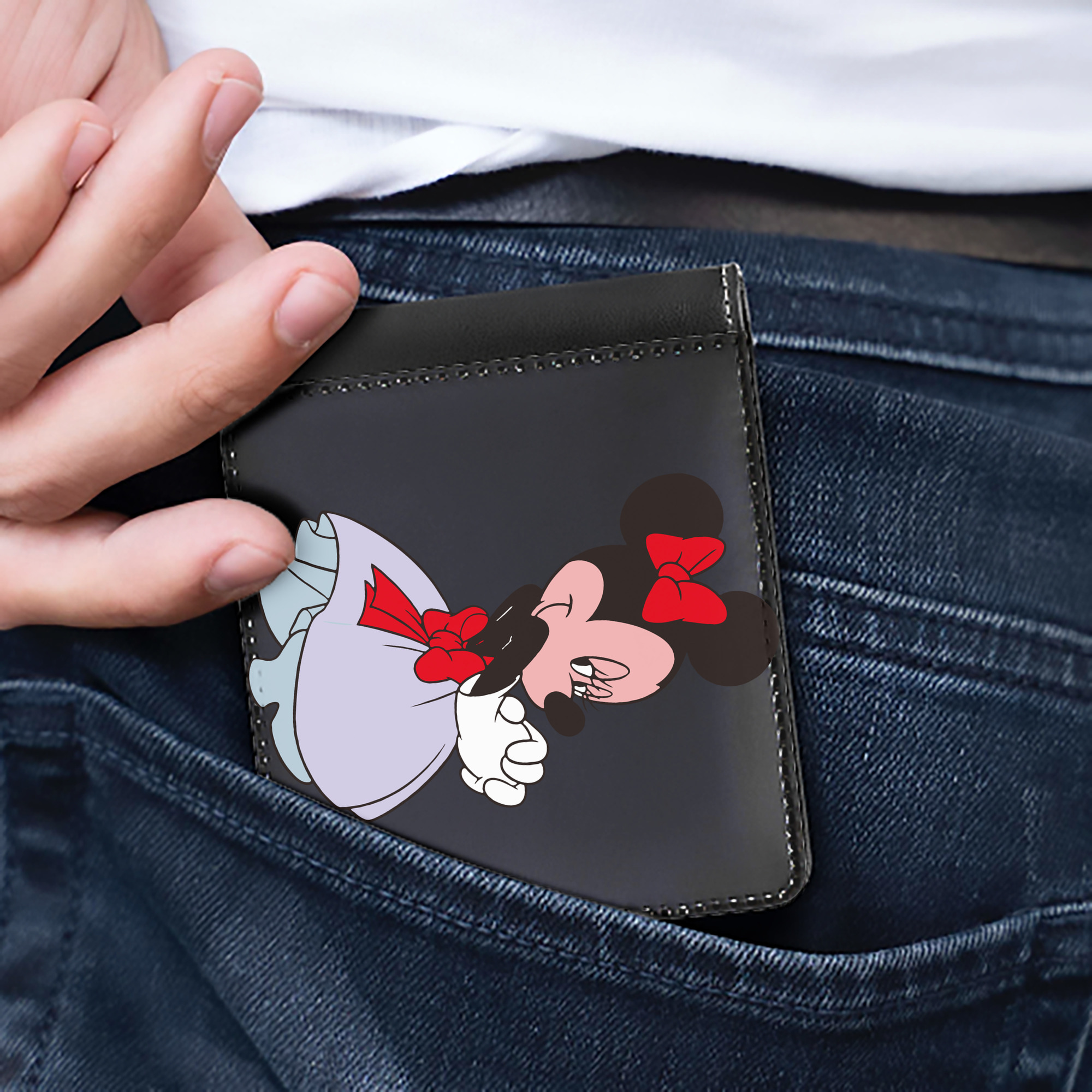 （画像用） ミッキーマウス Mickey Mouse 二つ折り革財布