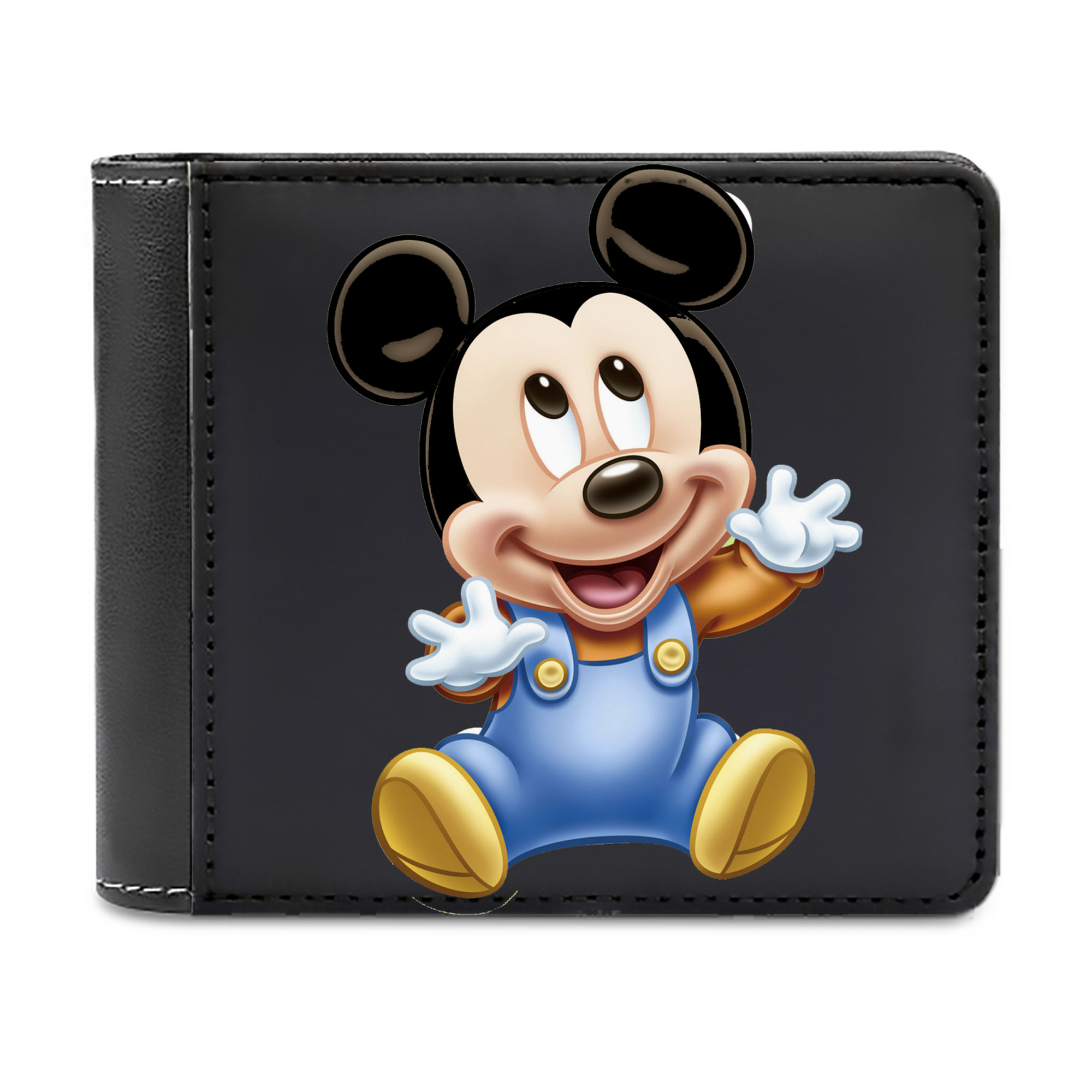 （画像用） ミッキーマウス Mickey Mouse 二つ折り革財布