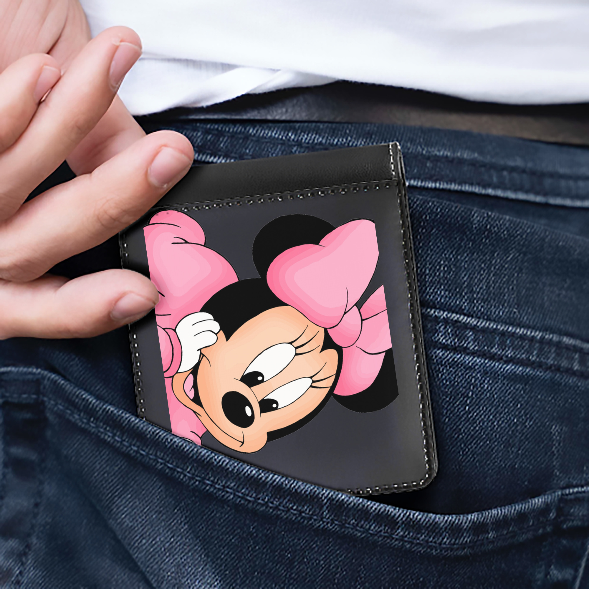 （画像用） ミッキーマウス Mickey Mouse 二つ折り革財布