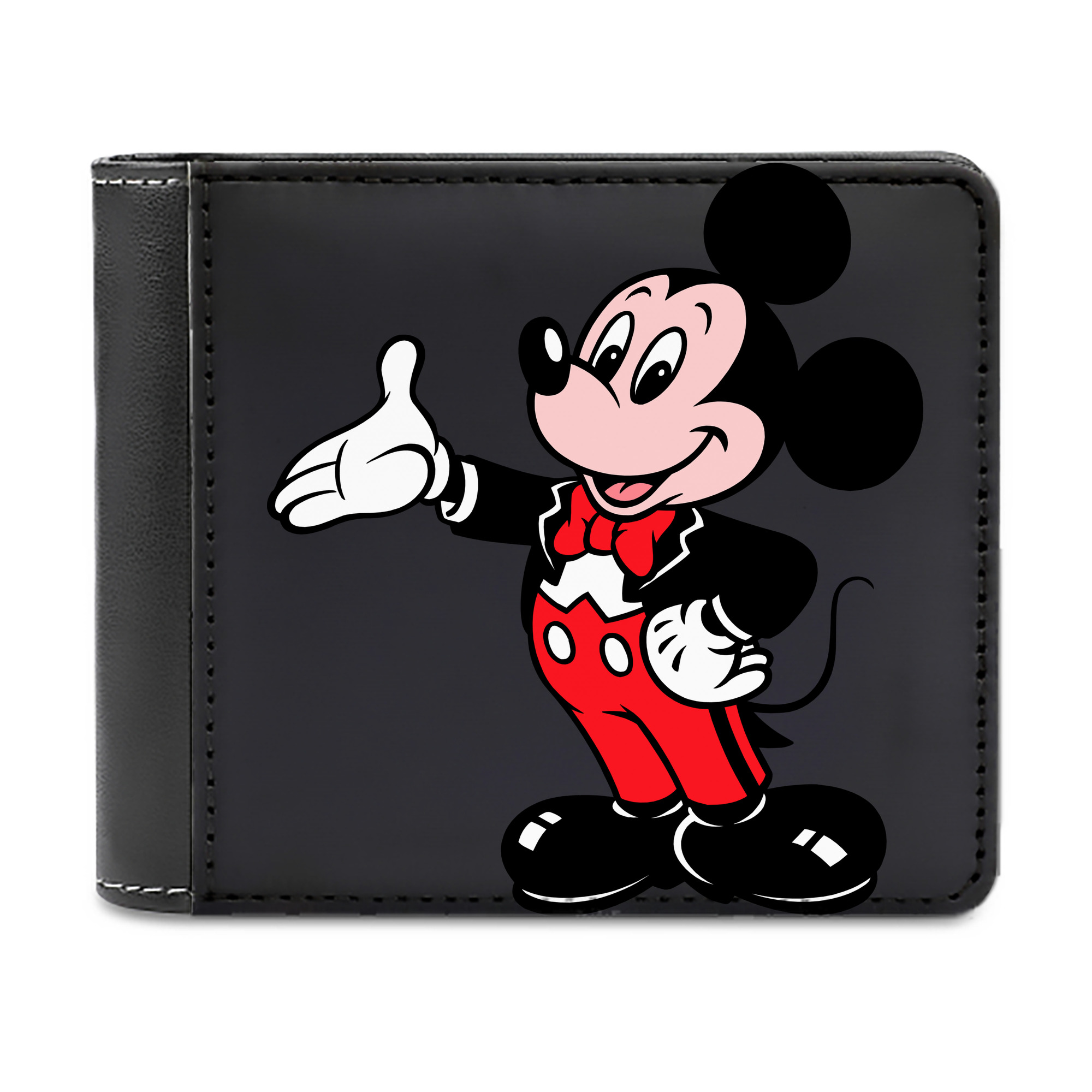 （画像用） ミッキーマウス Mickey Mouse 二つ折り革財布