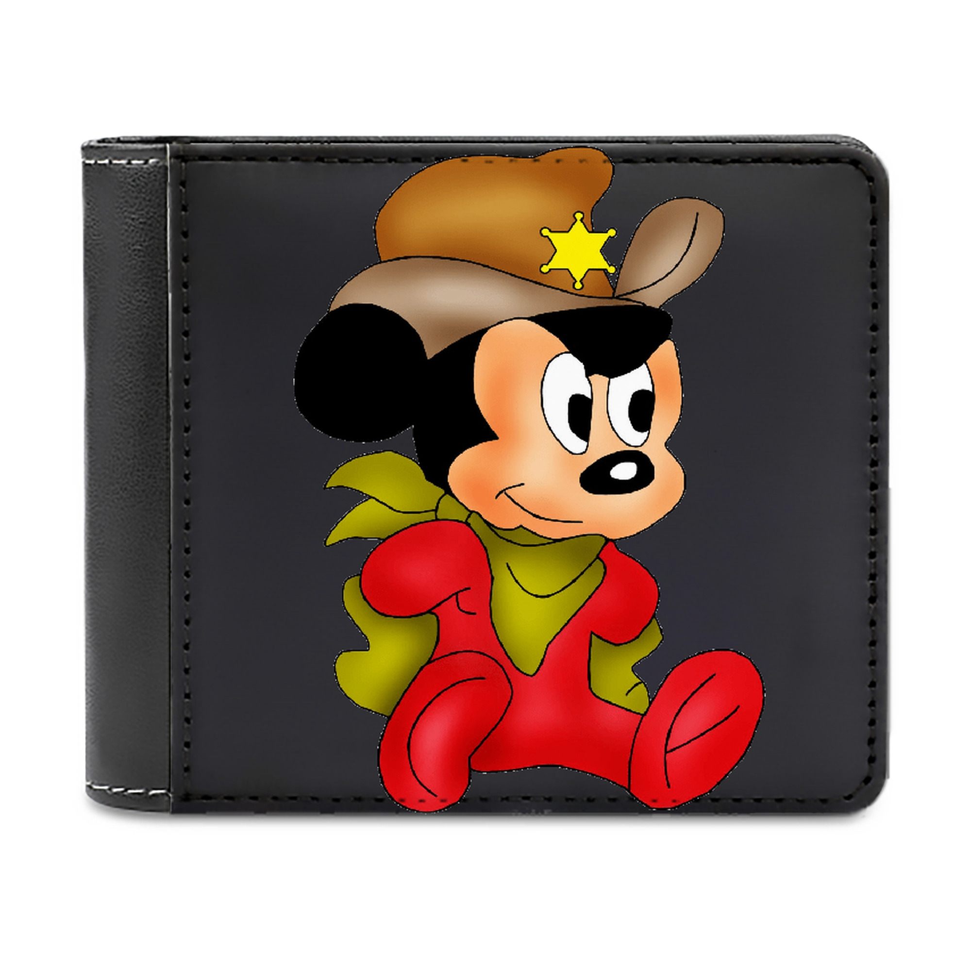 （画像用） ミッキーマウス Mickey Mouse 二つ折り革財布