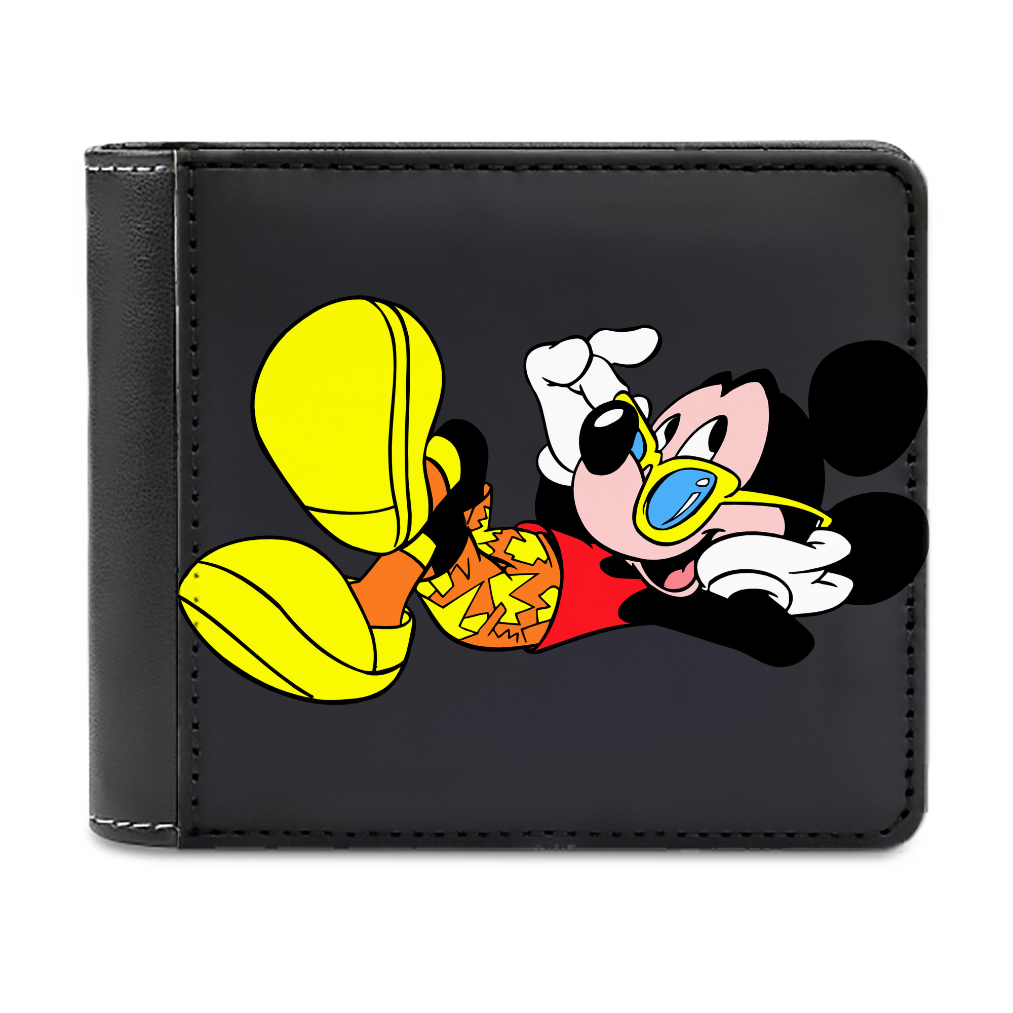 （画像用） ミッキーマウス Mickey Mouse 二つ折り革財布