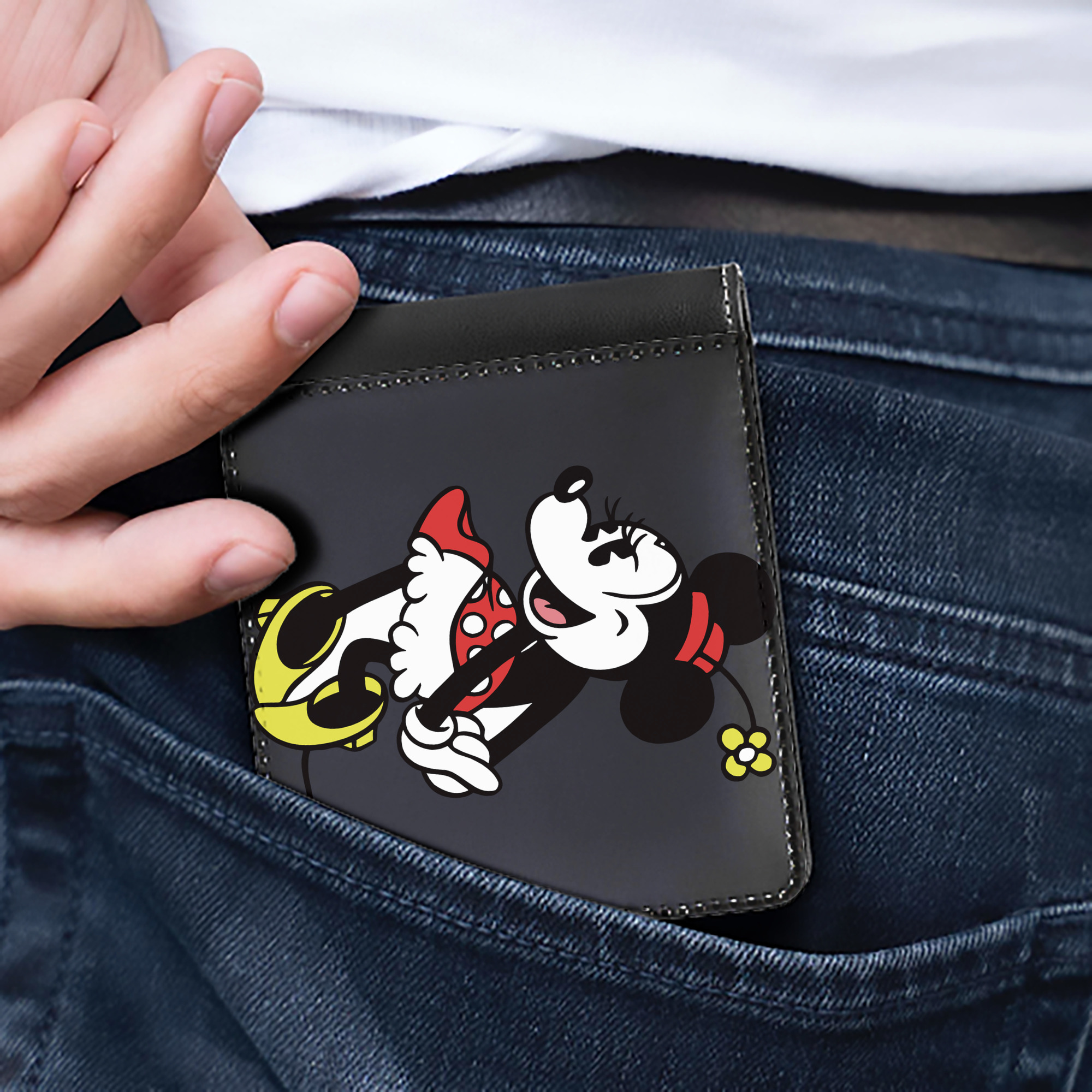（画像用） ミッキーマウス Mickey Mouse 二つ折り革財布