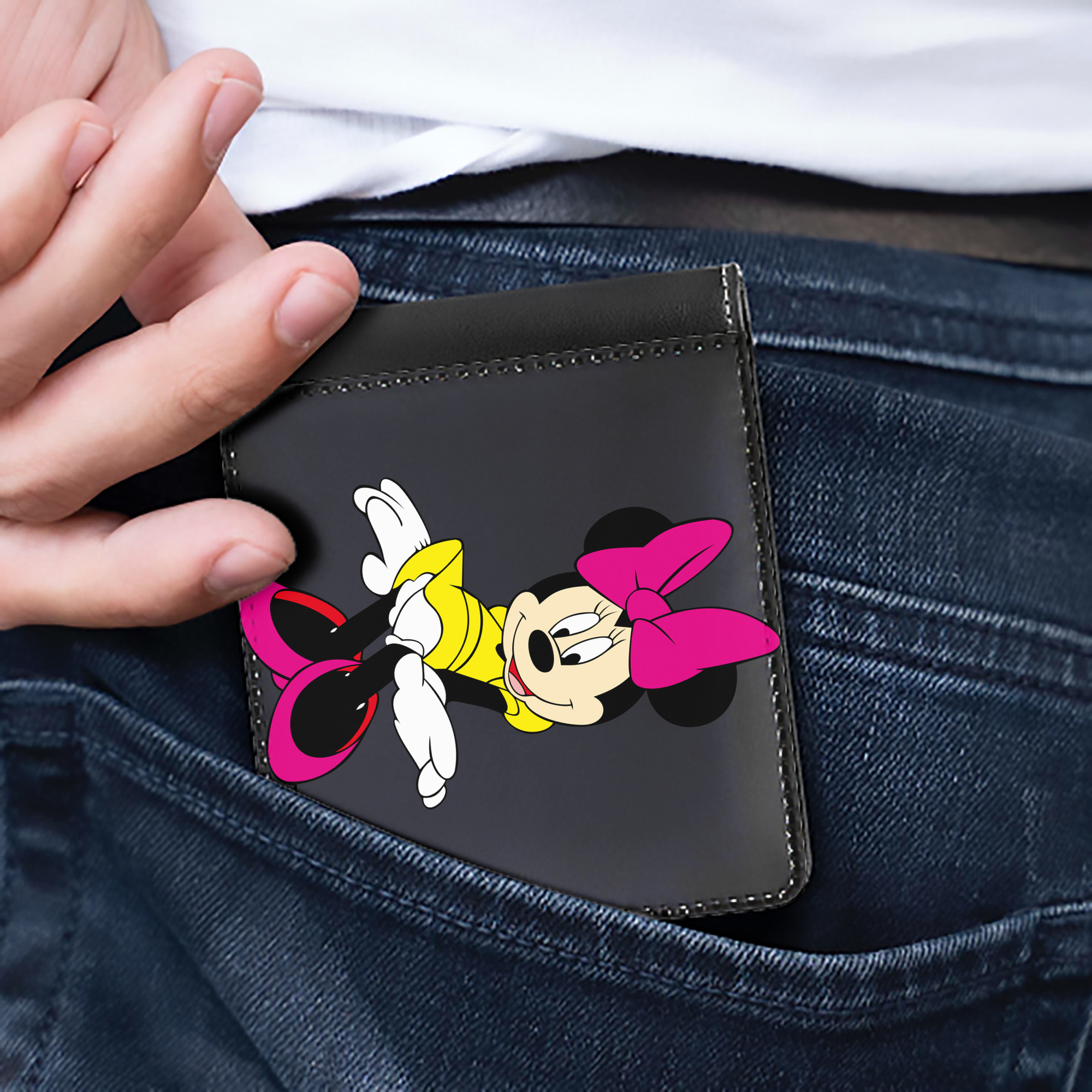（画像用） ミッキーマウス Mickey Mouse 二つ折り革財布