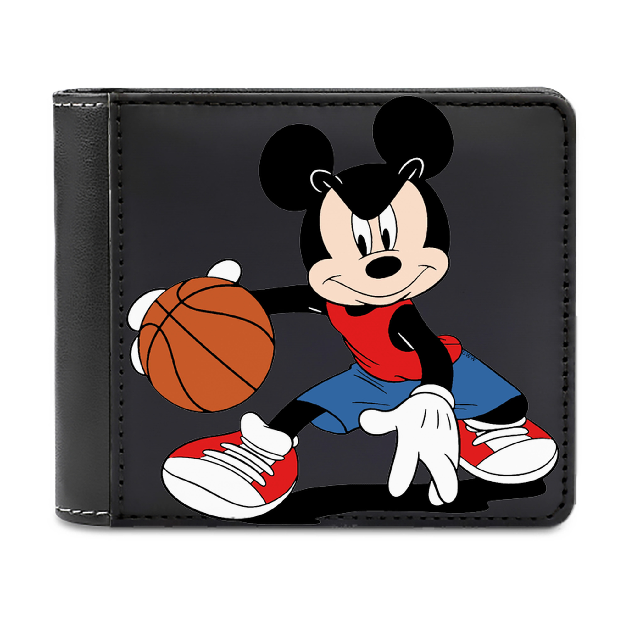 （画像用） ミッキーマウス Mickey Mouse 二つ折り革財布