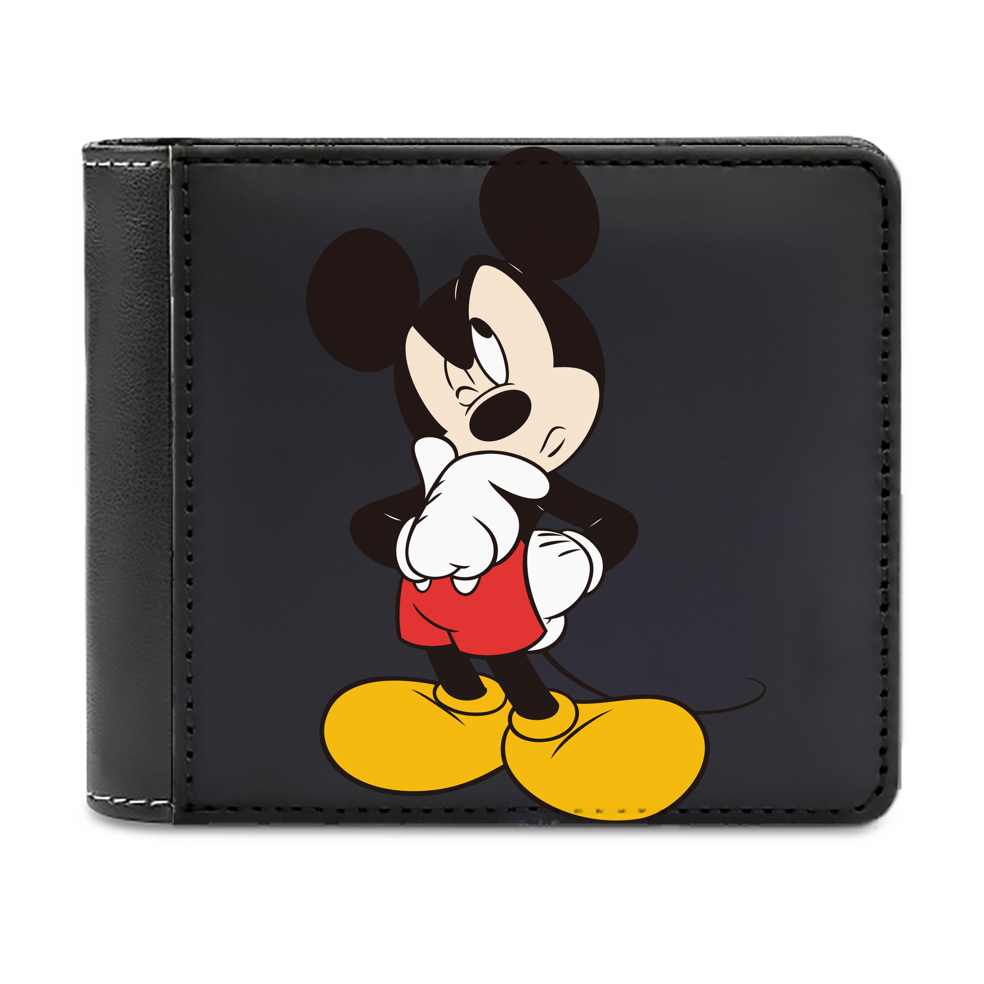 （画像用） ミッキーマウス Mickey Mouse 二つ折り革財布