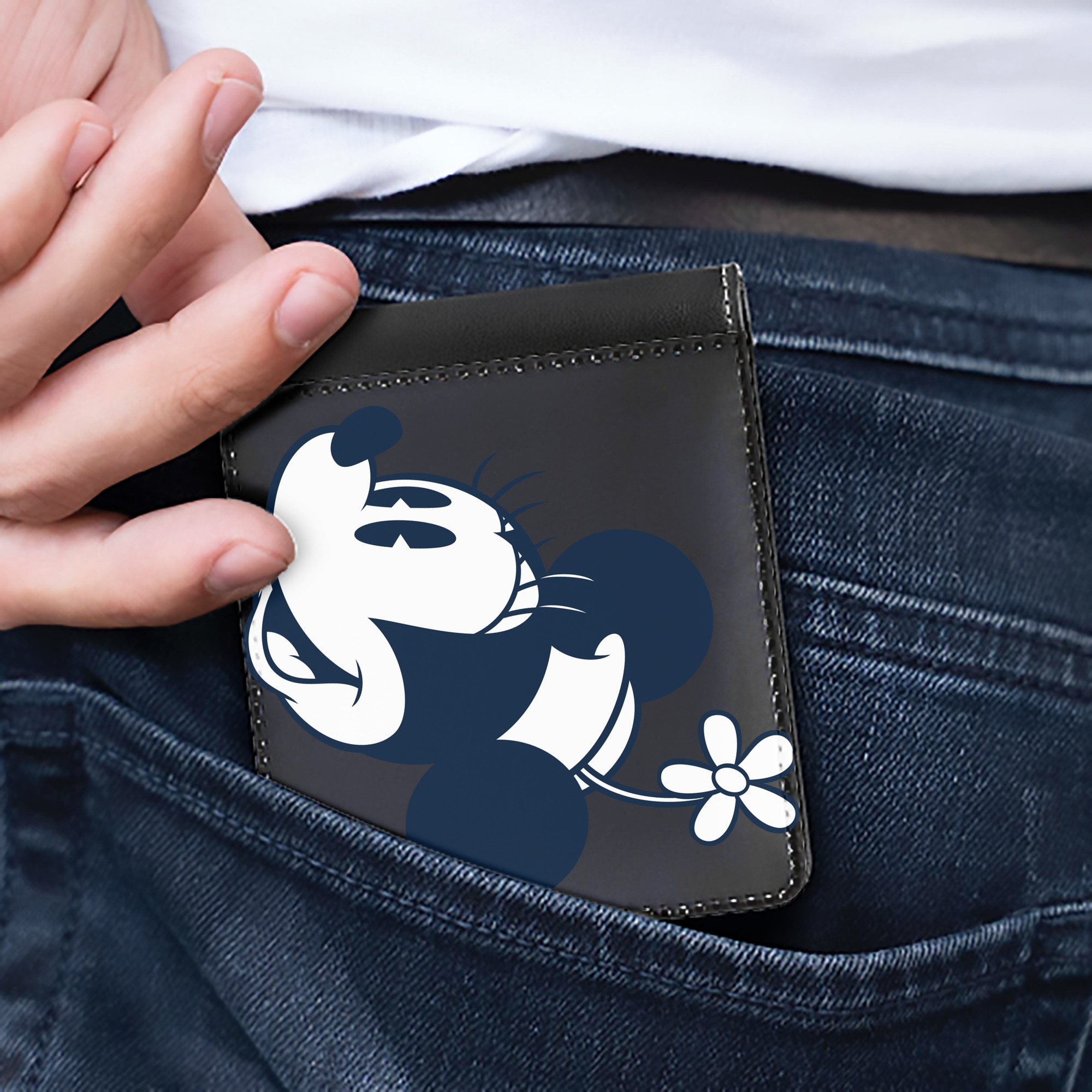 （画像用） ミッキーマウス Mickey Mouse 二つ折り革財布