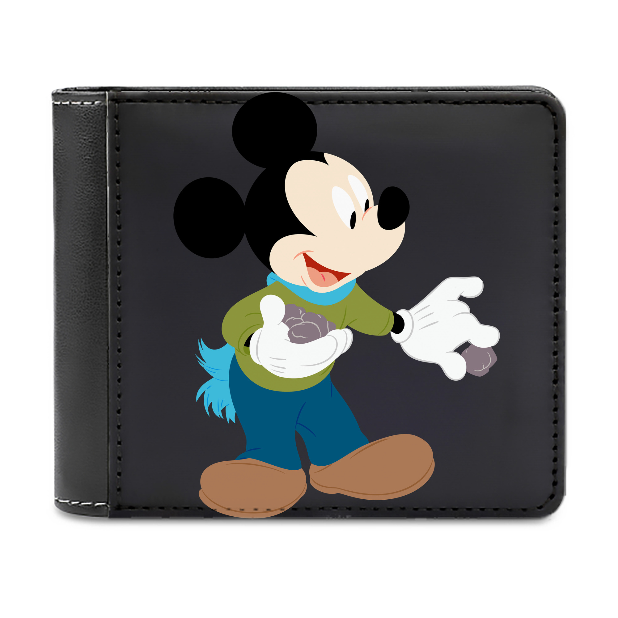 （画像用） ミッキーマウス Mickey Mouse 二つ折り革財布