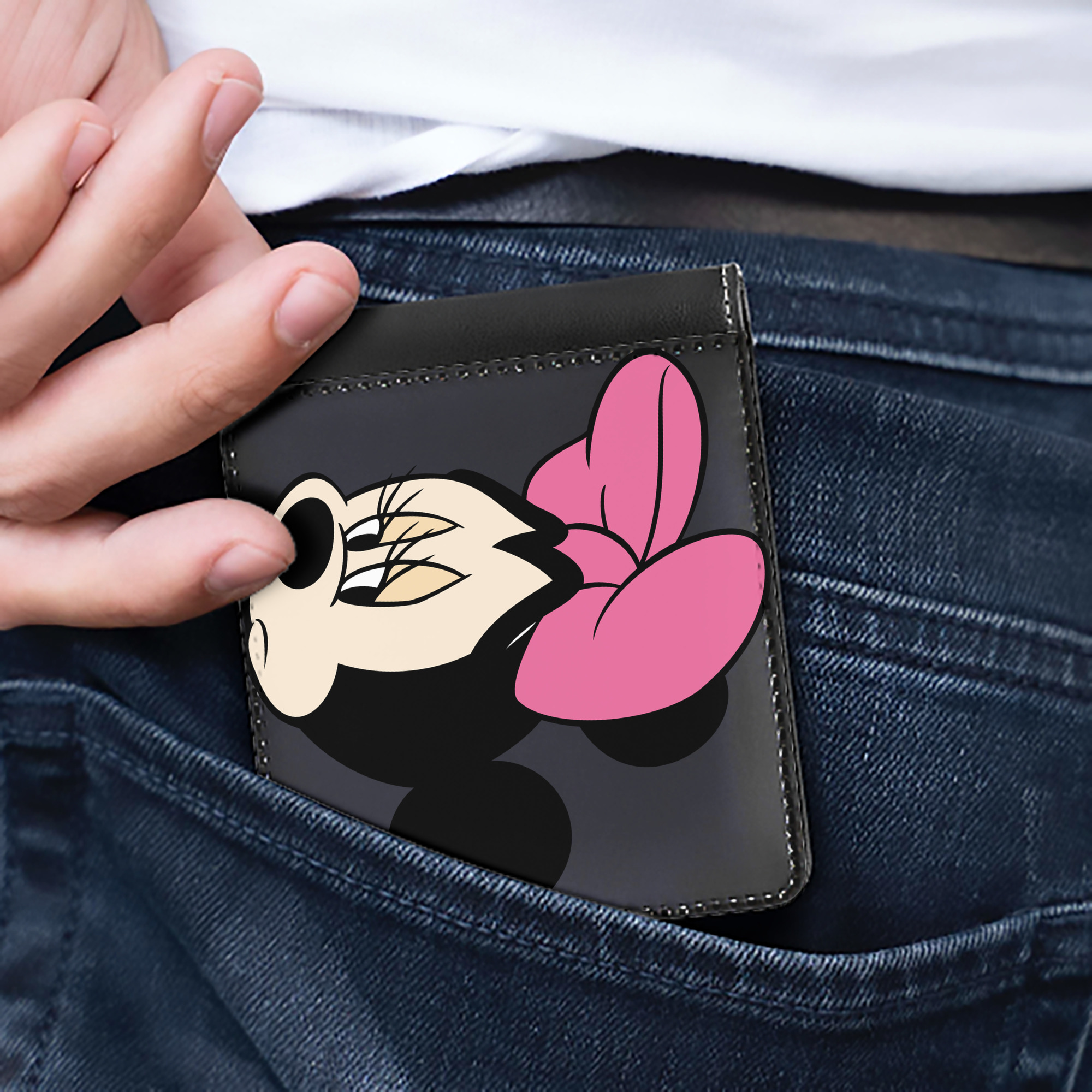 （画像用） ミッキーマウス Mickey Mouse 二つ折り革財布