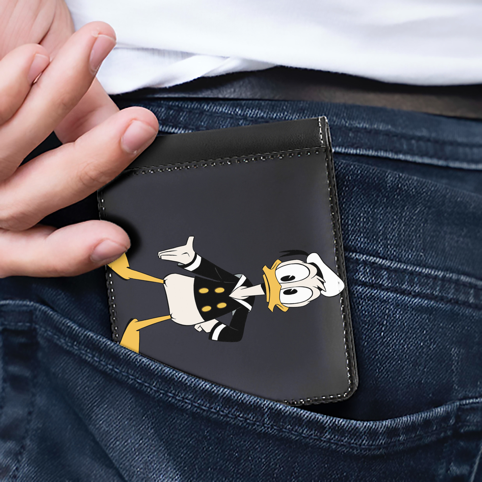 （画像用） ミッキーマウス Mickey Mouse 二つ折り革財布