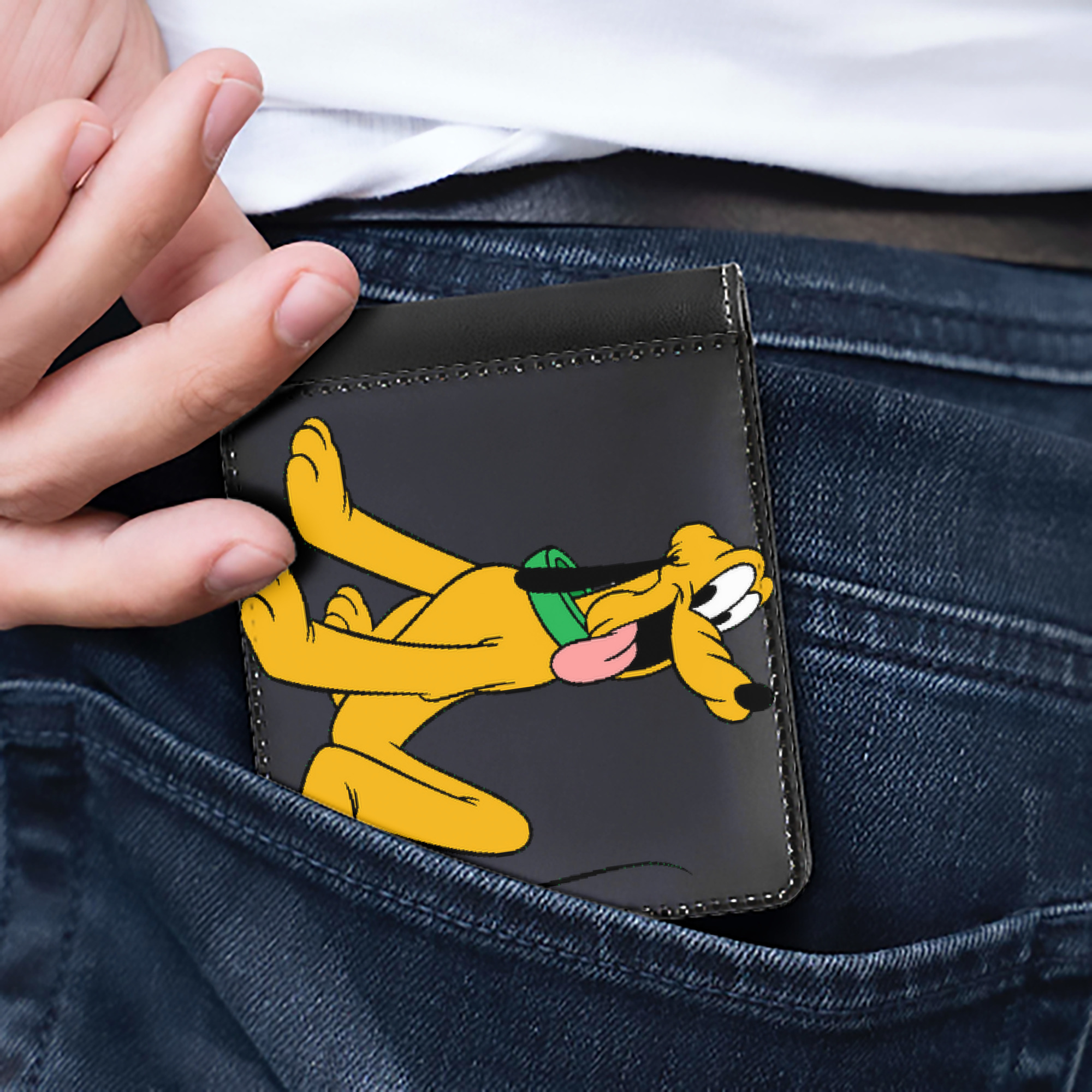 （画像用） ミッキーマウス Mickey Mouse 二つ折り革財布